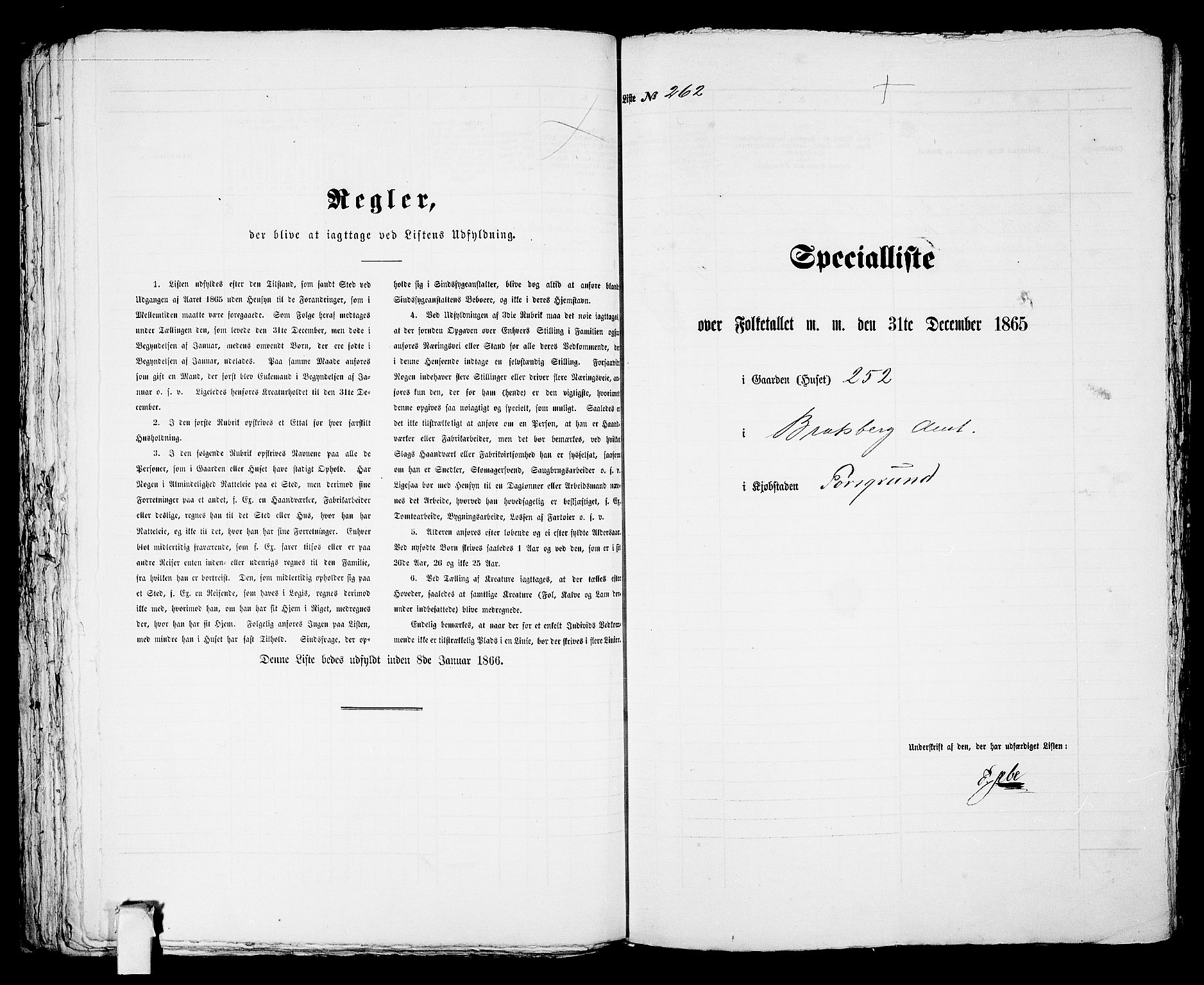 RA, 1865 census for Porsgrunn, 1865, p. 536