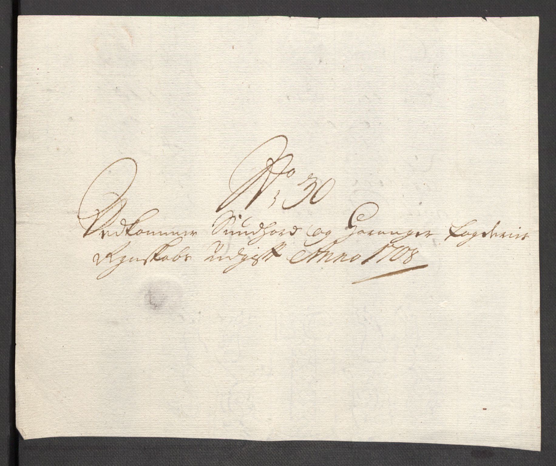 Rentekammeret inntil 1814, Reviderte regnskaper, Fogderegnskap, AV/RA-EA-4092/R48/L2985: Fogderegnskap Sunnhordland og Hardanger, 1708, p. 312