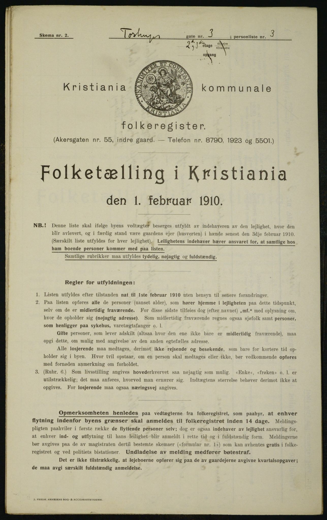 OBA, Municipal Census 1910 for Kristiania, 1910, p. 109387