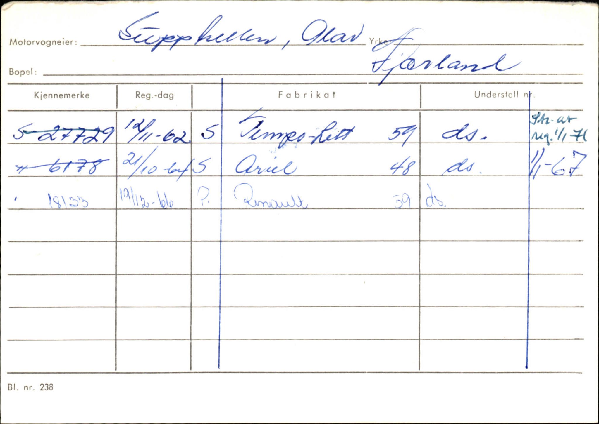 Statens vegvesen, Sogn og Fjordane vegkontor, AV/SAB-A-5301/4/F/L0132: Eigarregister Askvoll A-Å. Balestrand A-Å, 1945-1975, p. 2356