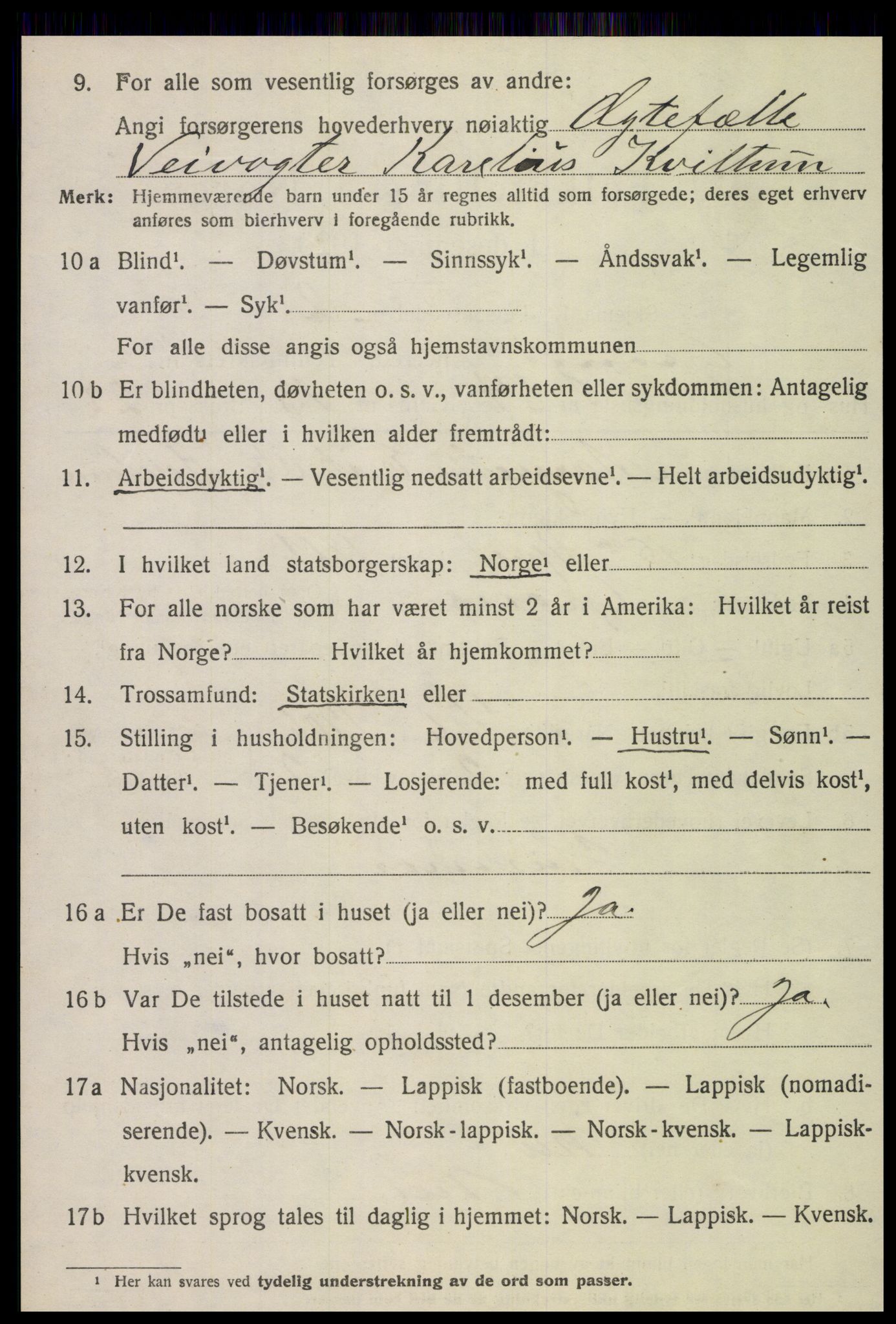 SAT, 1920 census for Grong, 1920, p. 2184