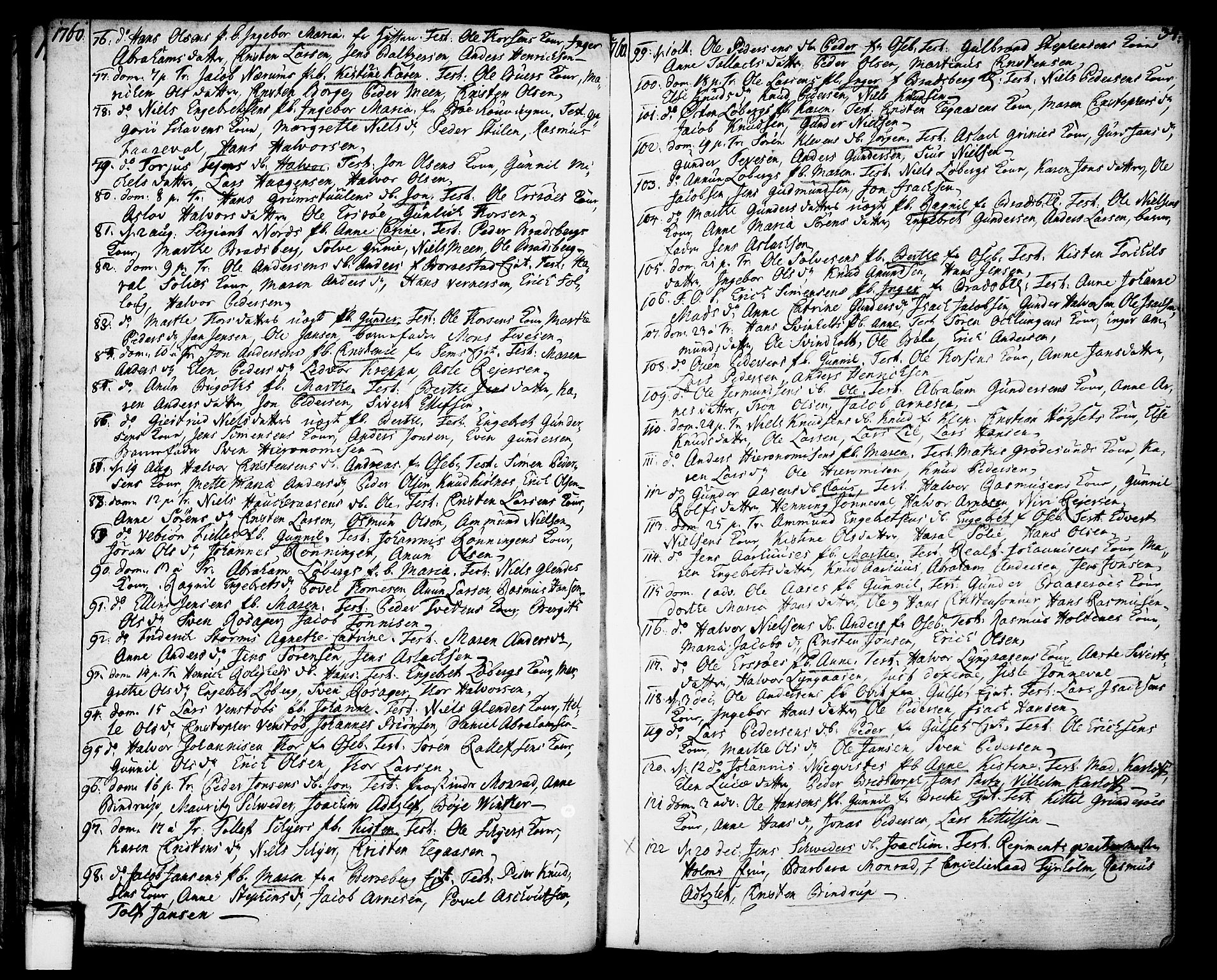 Gjerpen kirkebøker, AV/SAKO-A-265/F/Fa/L0002: Parish register (official) no. I 2, 1747-1795, p. 34