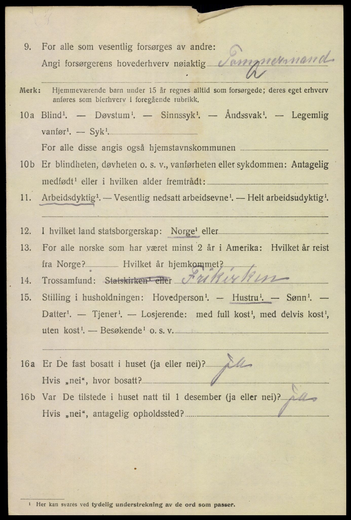 SAK, 1920 census for Kristiansand, 1920, p. 33614