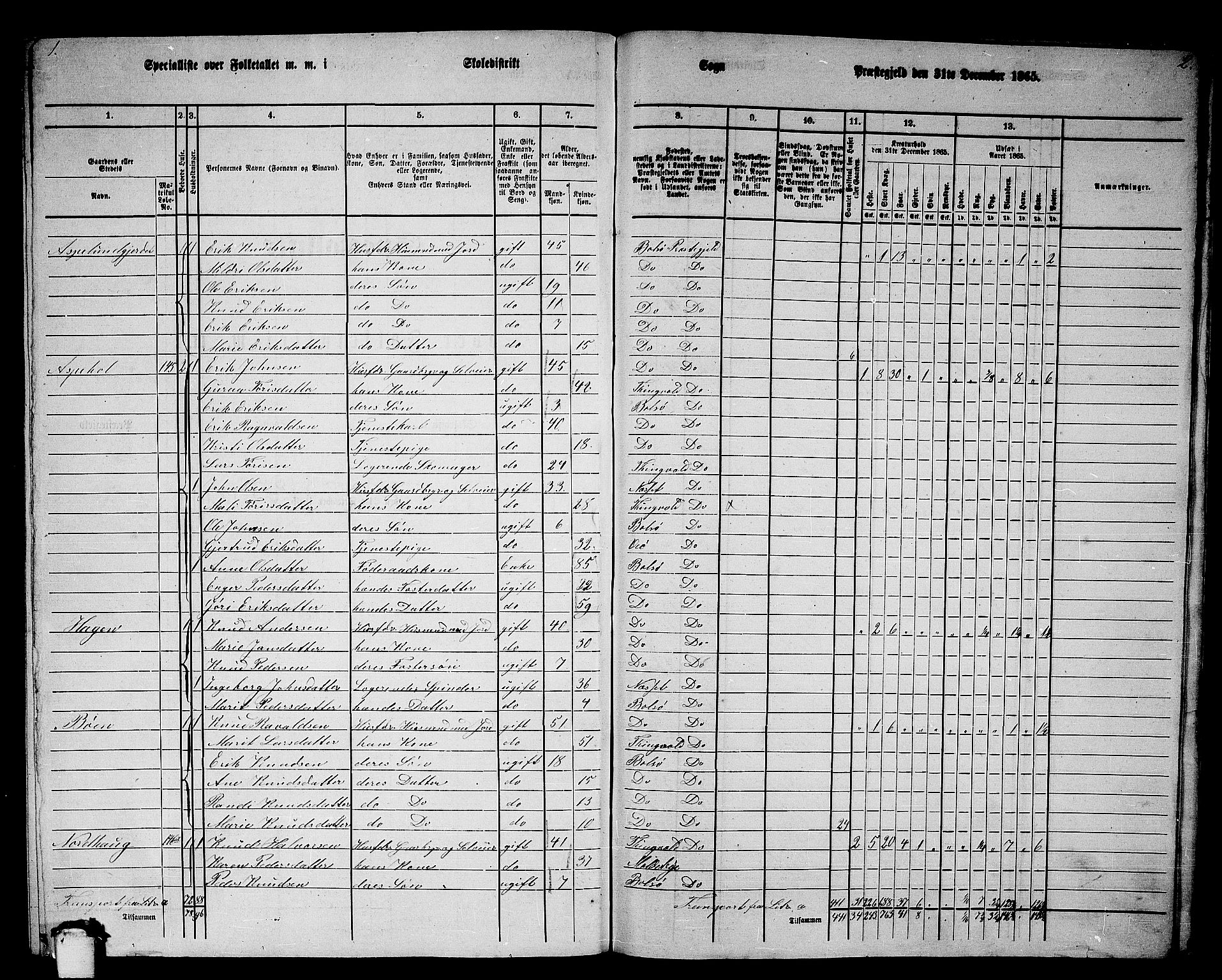 RA, 1865 census for Bolsøy, 1865, p. 124