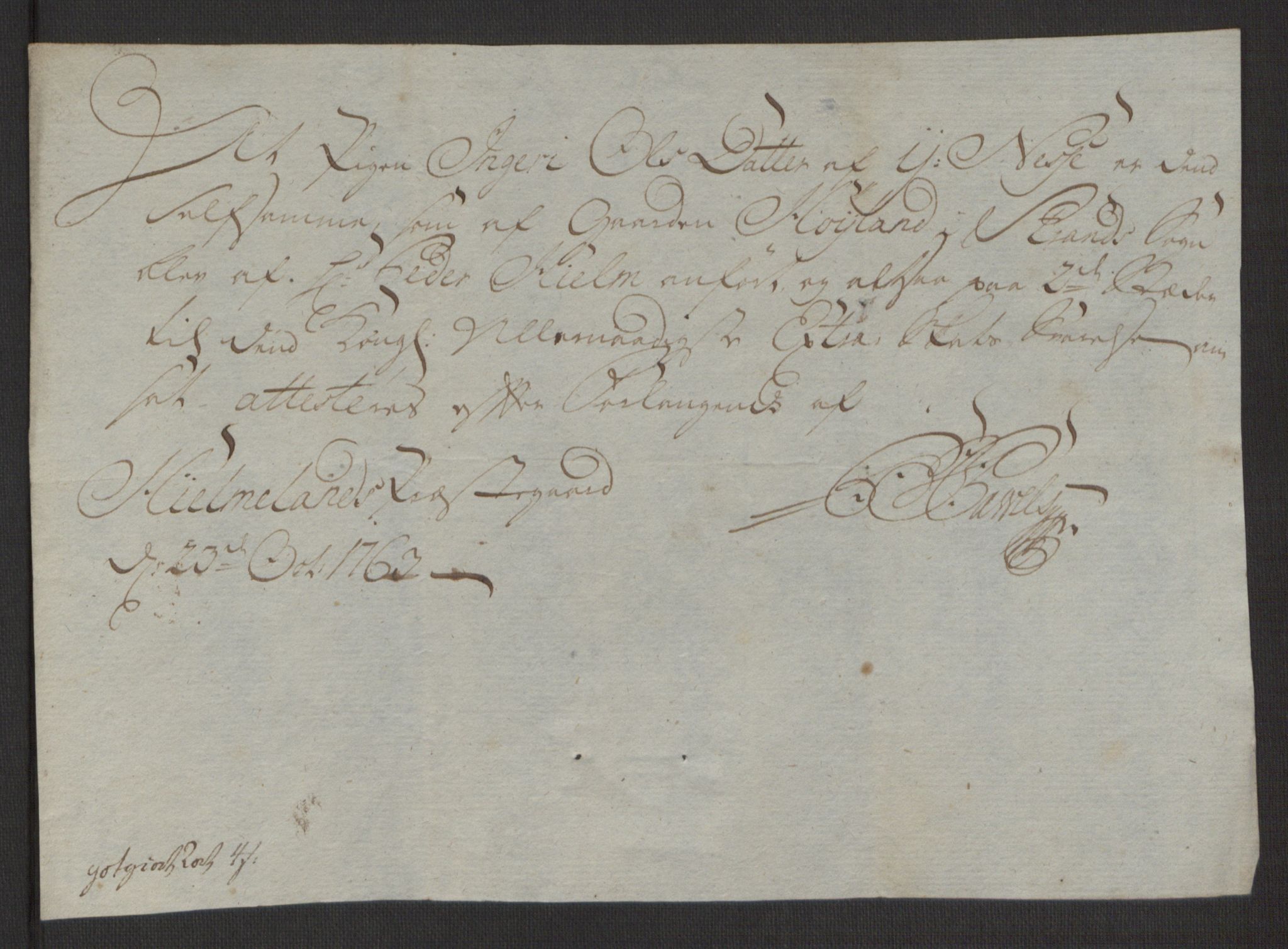 Rentekammeret inntil 1814, Reviderte regnskaper, Hovedkasseregnskaper, AV/RA-EA-4065/Rf/L0072b: Ekstraskatteregnskap, 1762, p. 324