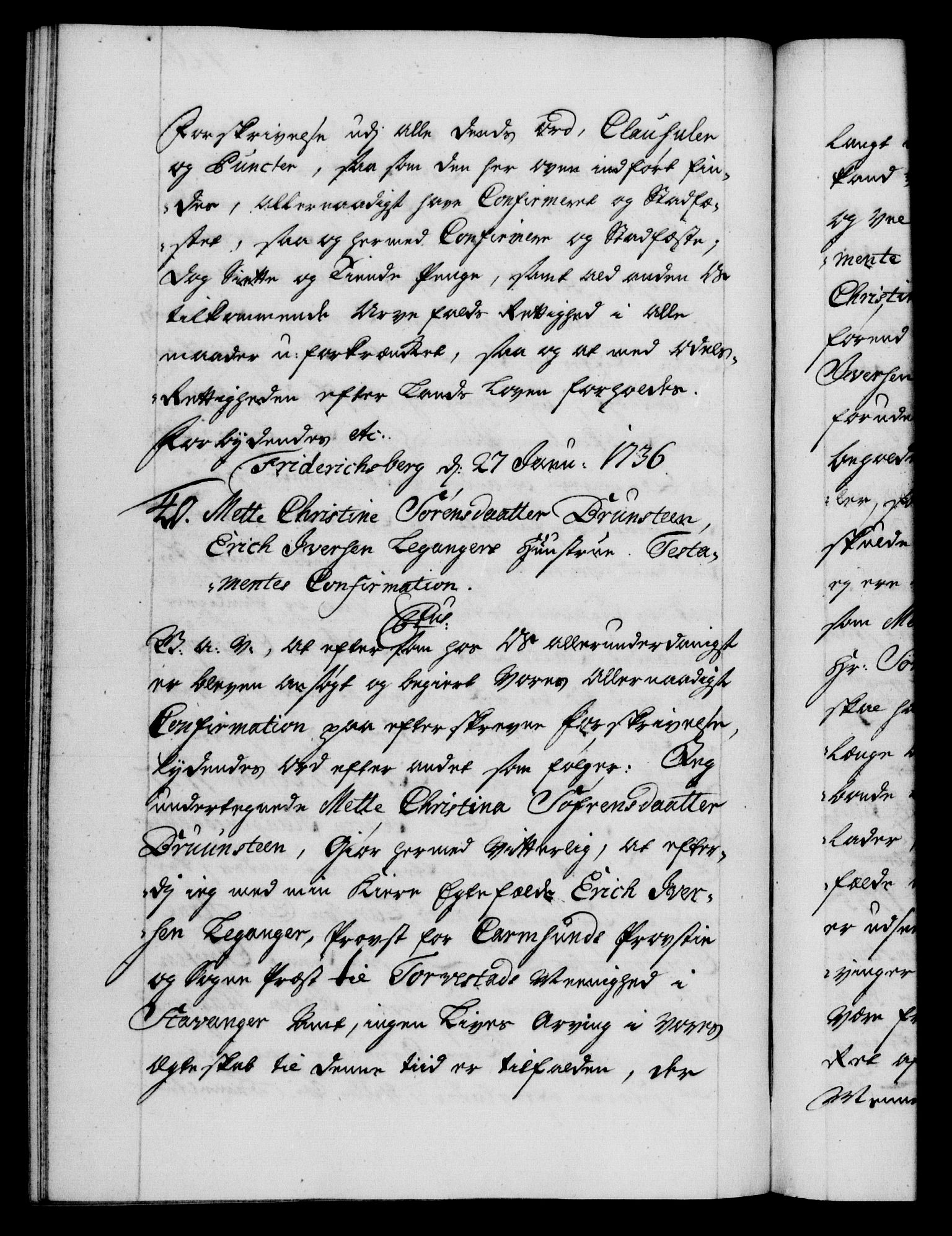 Danske Kanselli 1572-1799, AV/RA-EA-3023/F/Fc/Fca/Fcaa/L0029: Norske registre, 1735-1736, p. 426b