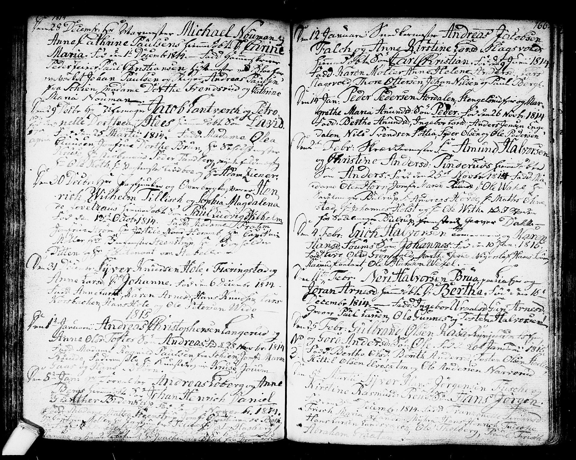 Kongsberg kirkebøker, SAKO/A-22/F/Fa/L0007: Parish register (official) no. I 7, 1795-1816, p. 166
