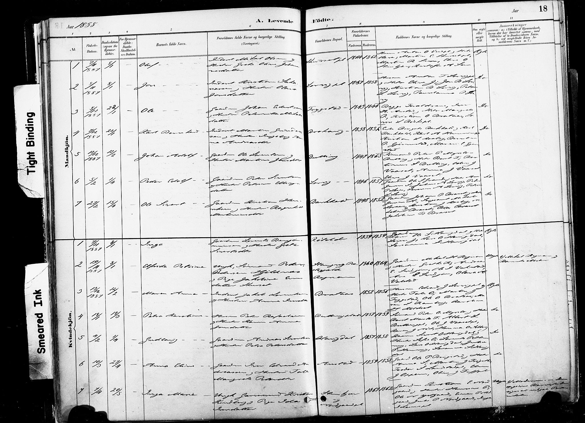 Ministerialprotokoller, klokkerbøker og fødselsregistre - Nord-Trøndelag, SAT/A-1458/735/L0351: Parish register (official) no. 735A10, 1884-1908, p. 18