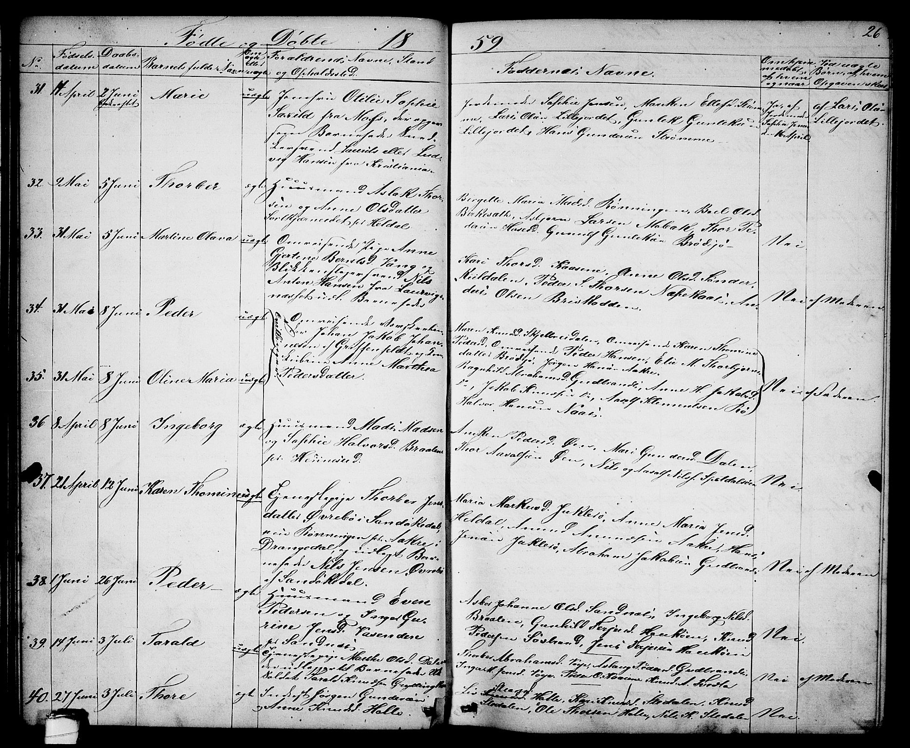Drangedal kirkebøker, SAKO/A-258/G/Ga/L0002: Parish register (copy) no. I 2, 1856-1887, p. 26