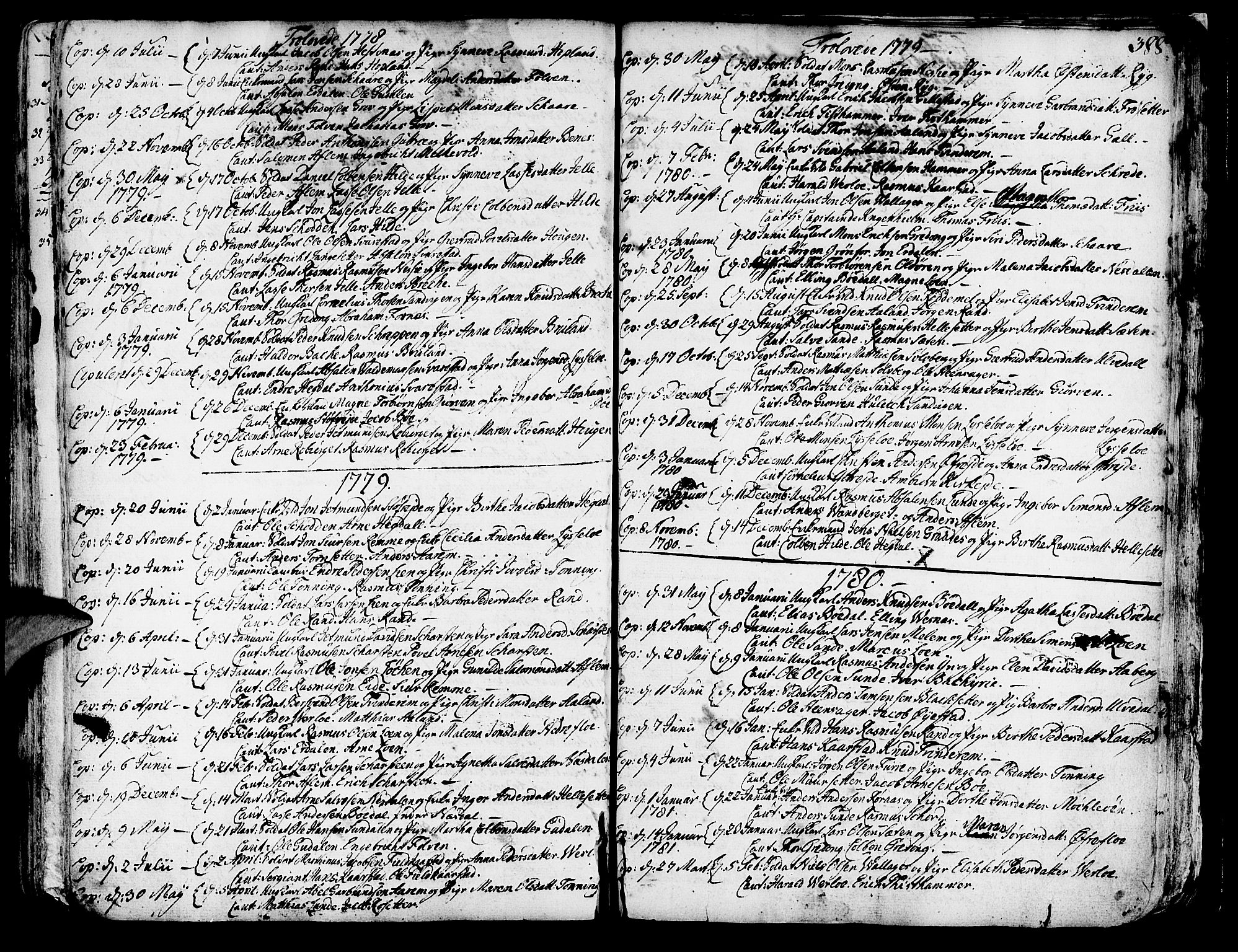 Innvik sokneprestembete, SAB/A-80501: Parish register (official) no. A 1, 1750-1816, p. 388