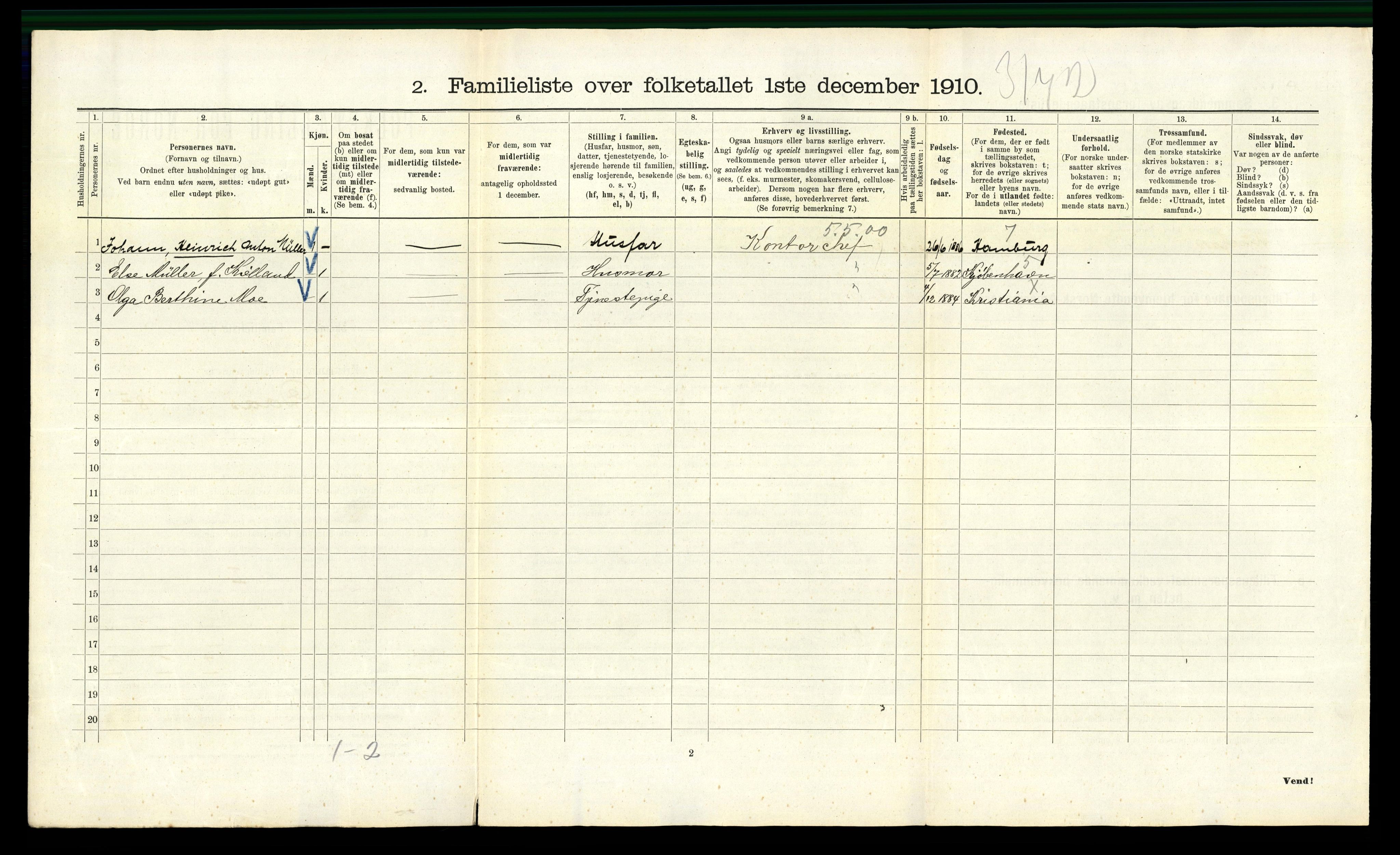 RA, 1910 census for Kristiania, 1910, p. 14722