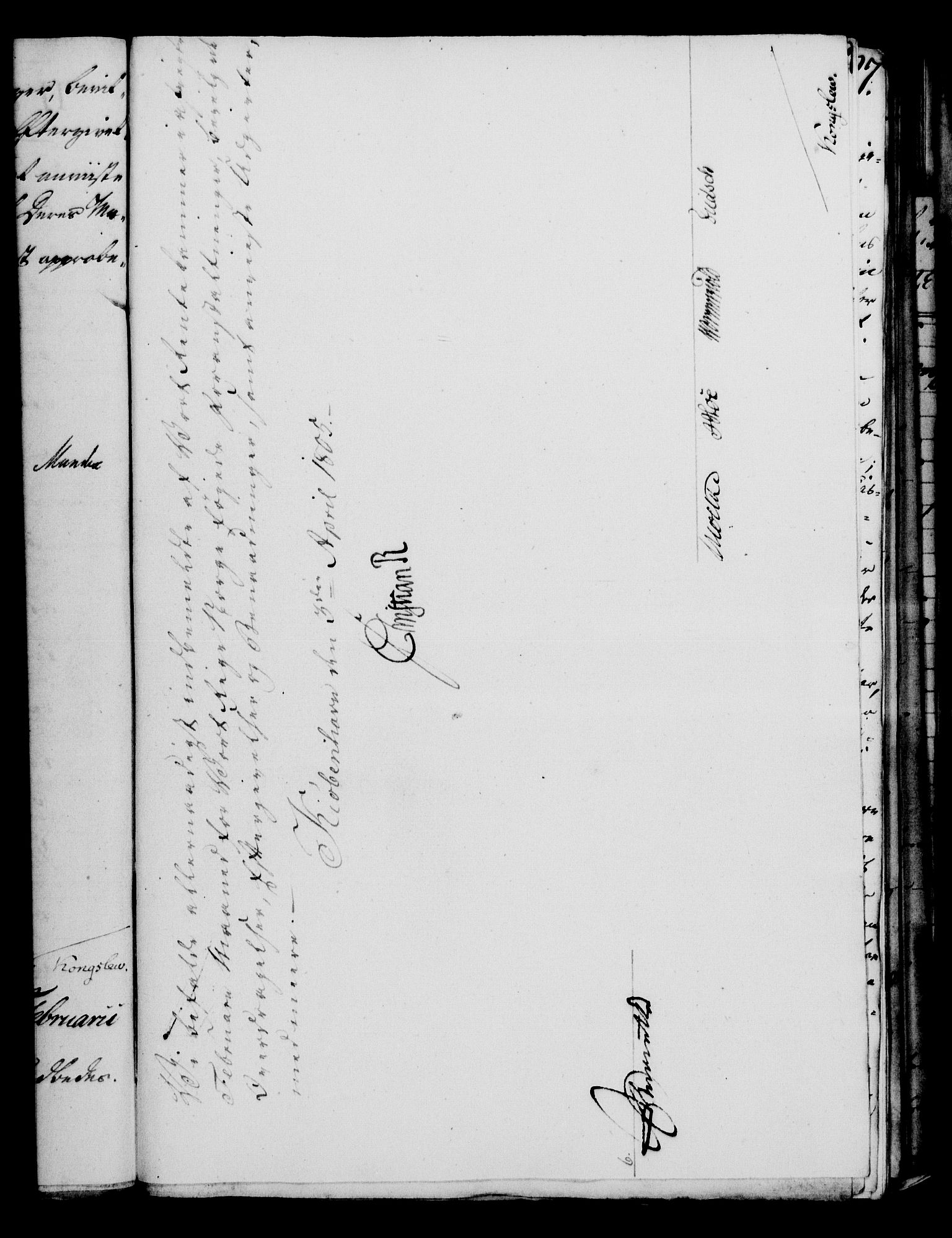 Rentekammeret, Kammerkanselliet, AV/RA-EA-3111/G/Gf/Gfa/L0087: Norsk relasjons- og resolusjonsprotokoll (merket RK 52.87), 1805, p. 161