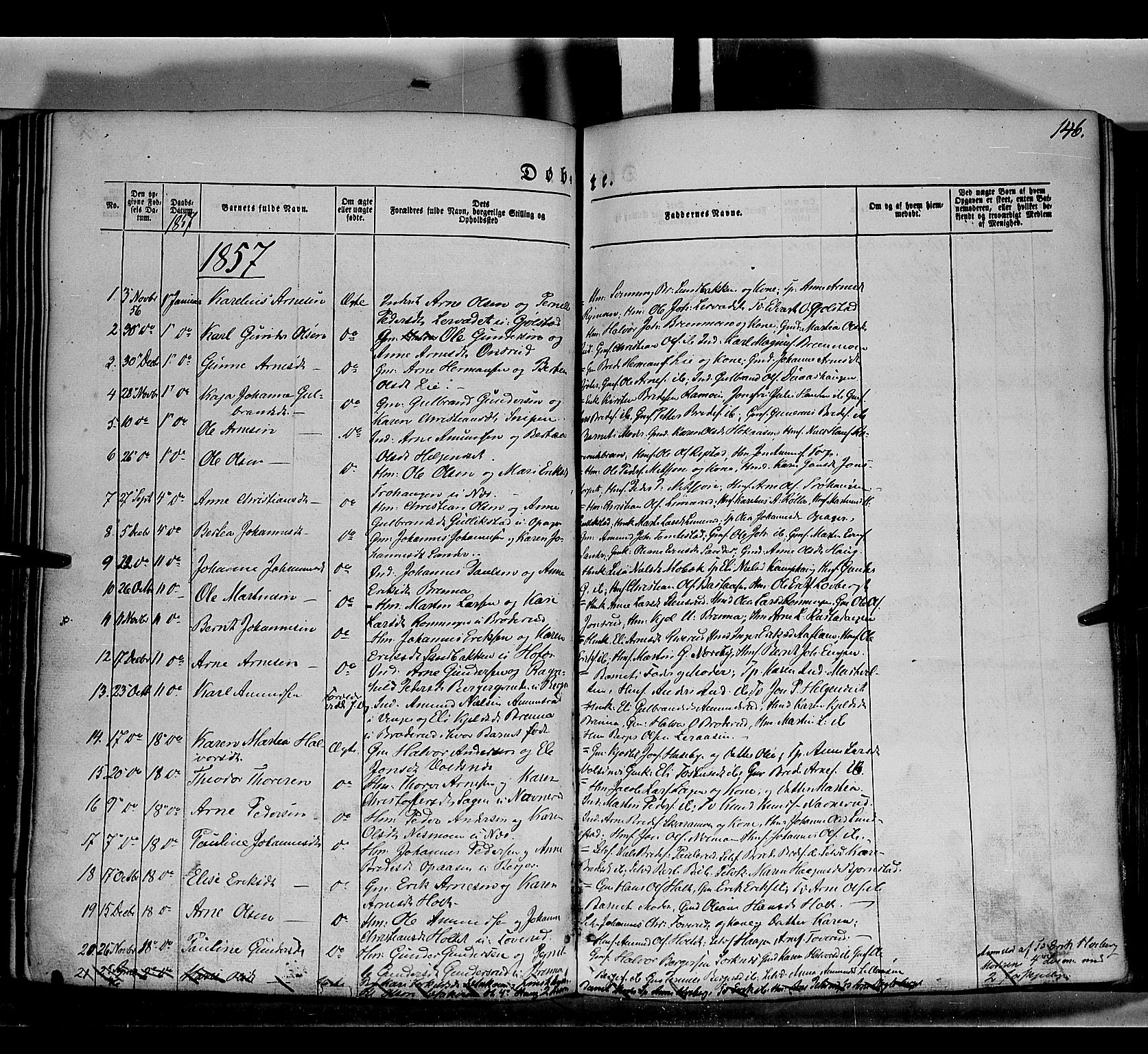 Grue prestekontor, AV/SAH-PREST-036/H/Ha/Haa/L0008: Parish register (official) no. 8, 1847-1858, p. 146