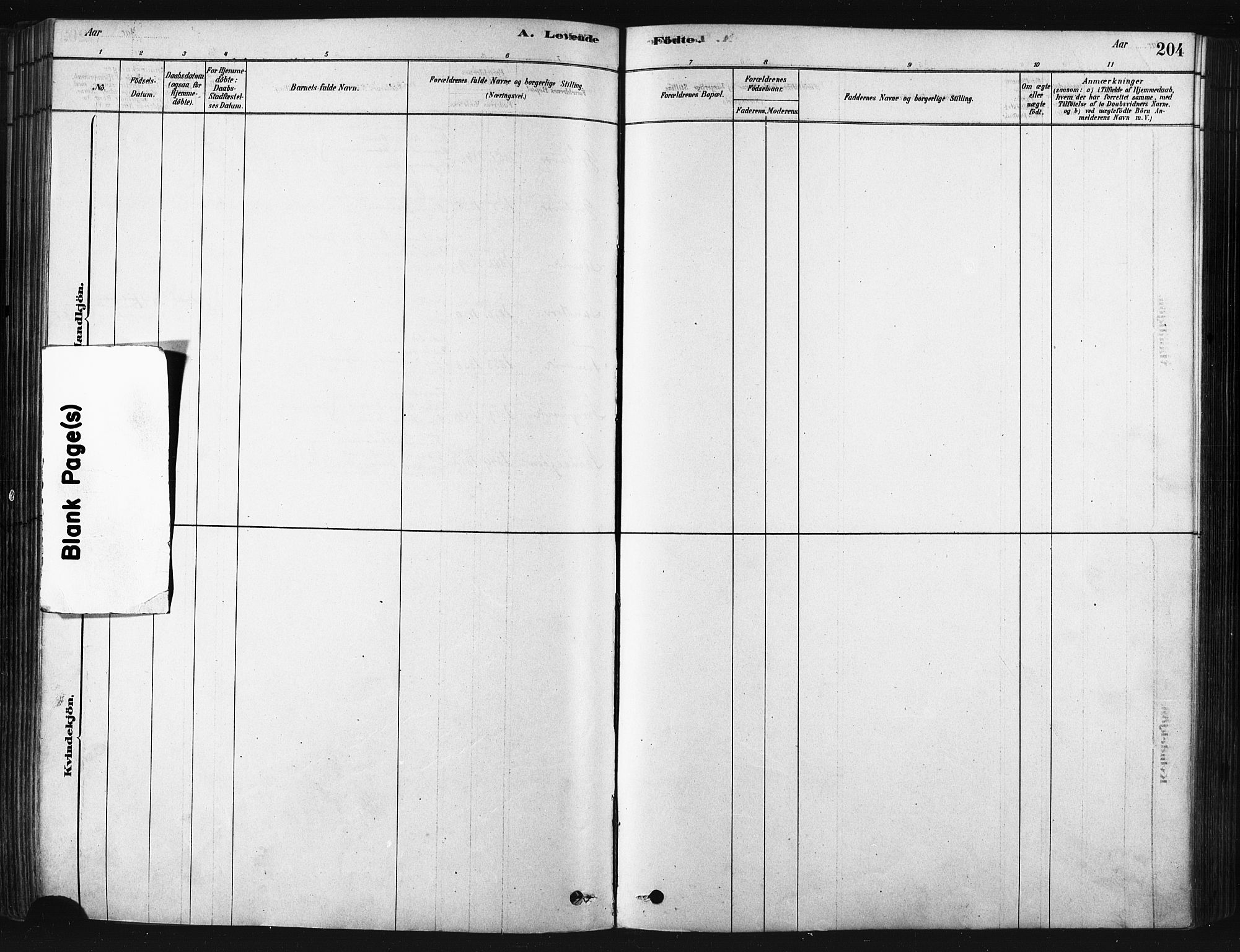 Trondenes sokneprestkontor, AV/SATØ-S-1319/H/Ha/L0014kirke: Parish register (official) no. 14, 1878-1889, p. 204