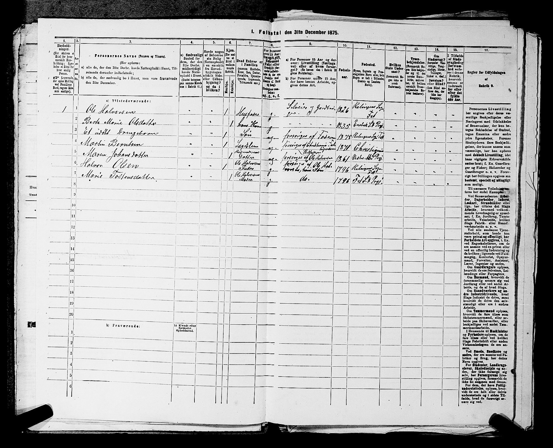 RA, 1875 census for 0227P Fet, 1875, p. 1437