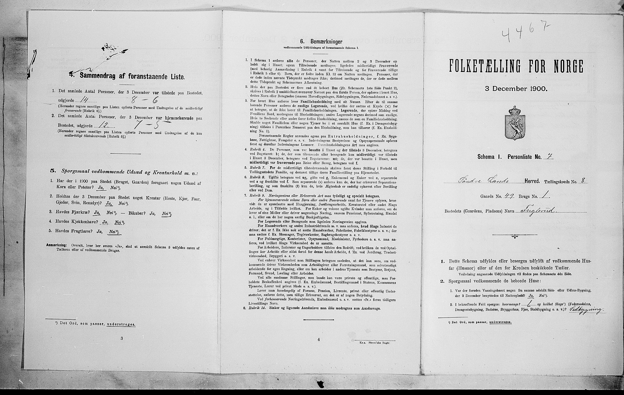 SAH, 1900 census for Søndre Land, 1900, p. 1120