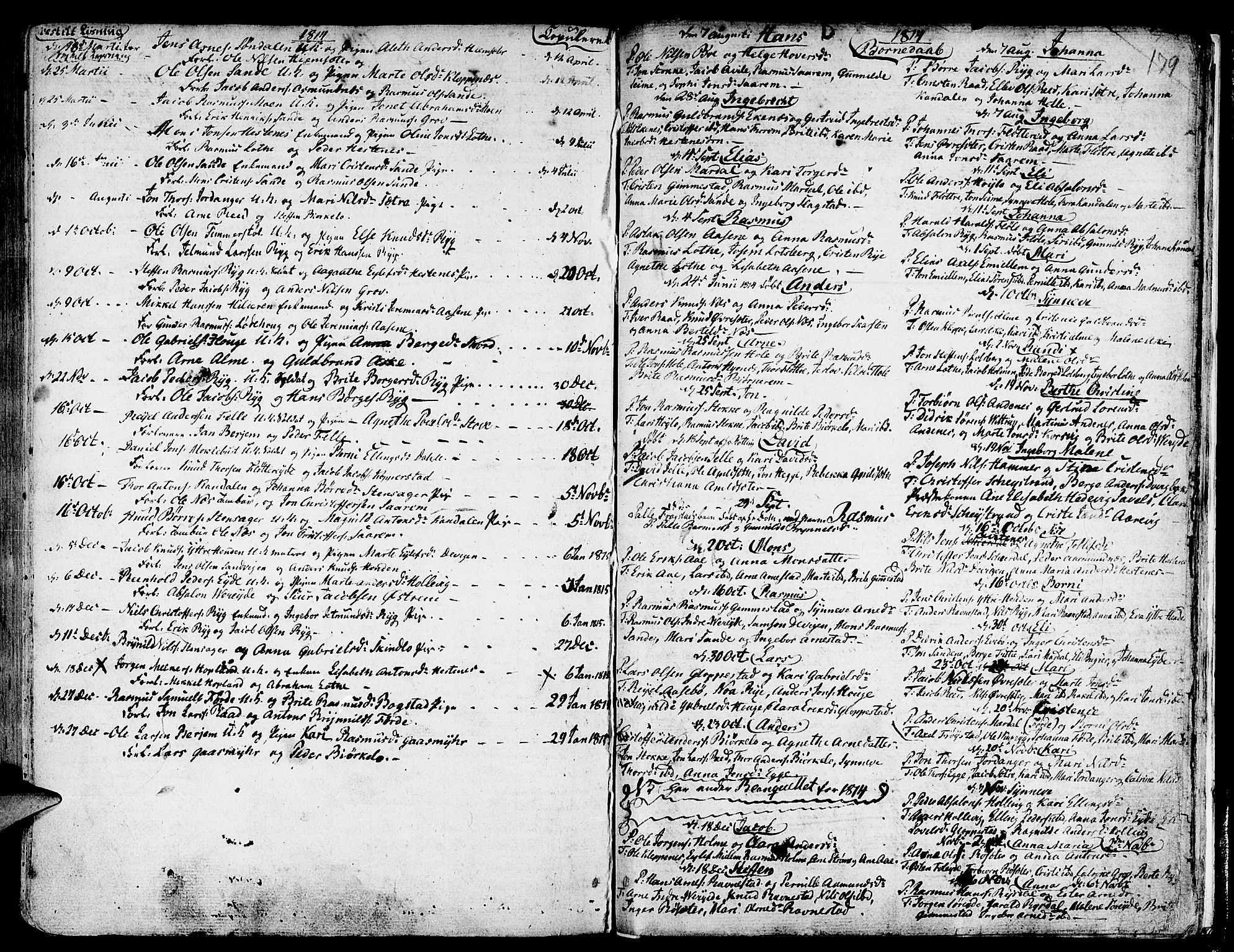 Gloppen sokneprestembete, AV/SAB-A-80101/H/Haa/Haaa/L0005: Parish register (official) no. A 5, 1785-1815, p. 179