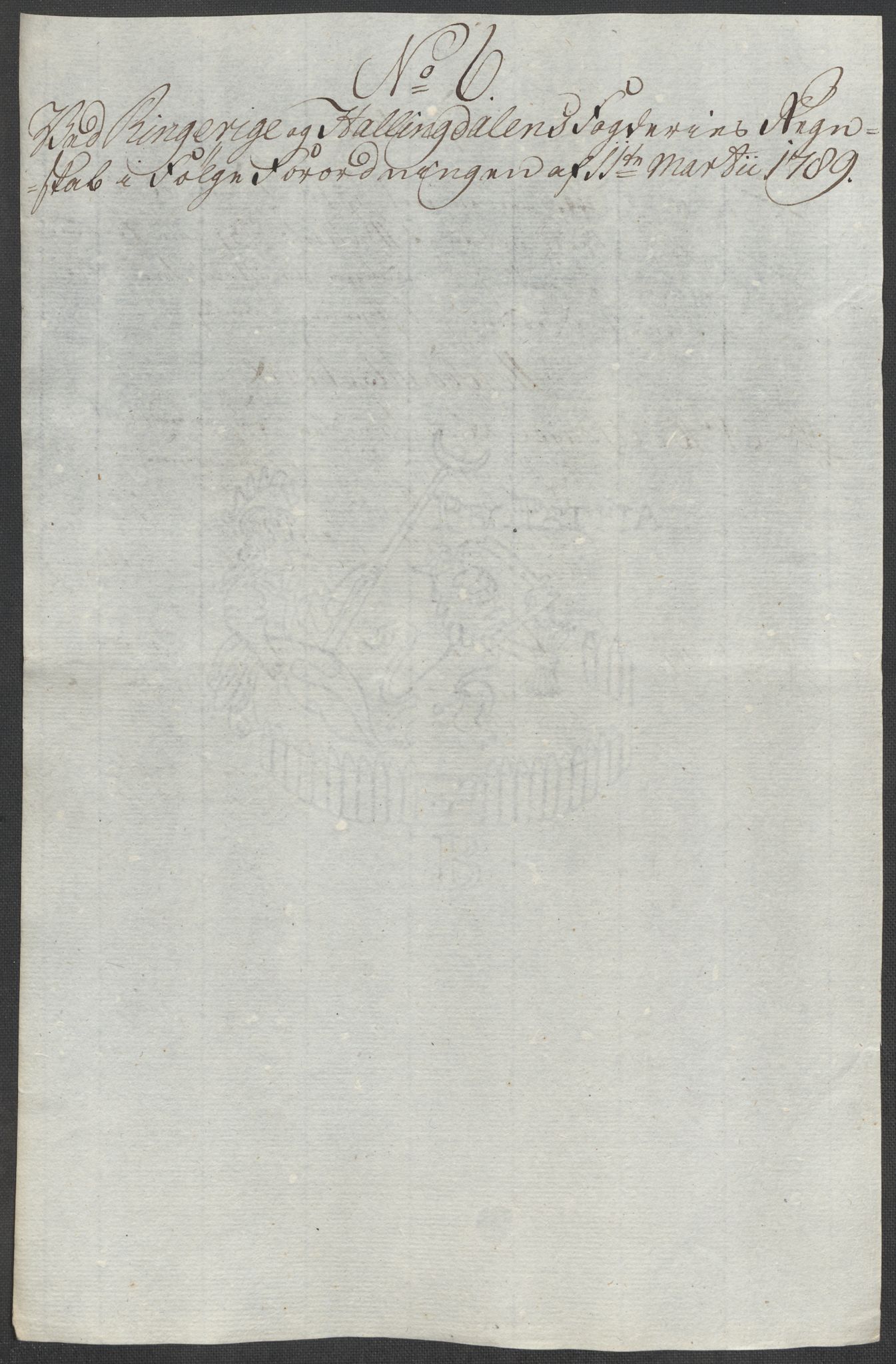 Rentekammeret inntil 1814, Reviderte regnskaper, Mindre regnskaper, AV/RA-EA-4068/Rf/Rfe/L0036: Rakkestad, Heggen og Frøland fogderi, Ringerike og Hallingdal fogderi, 1789, p. 136