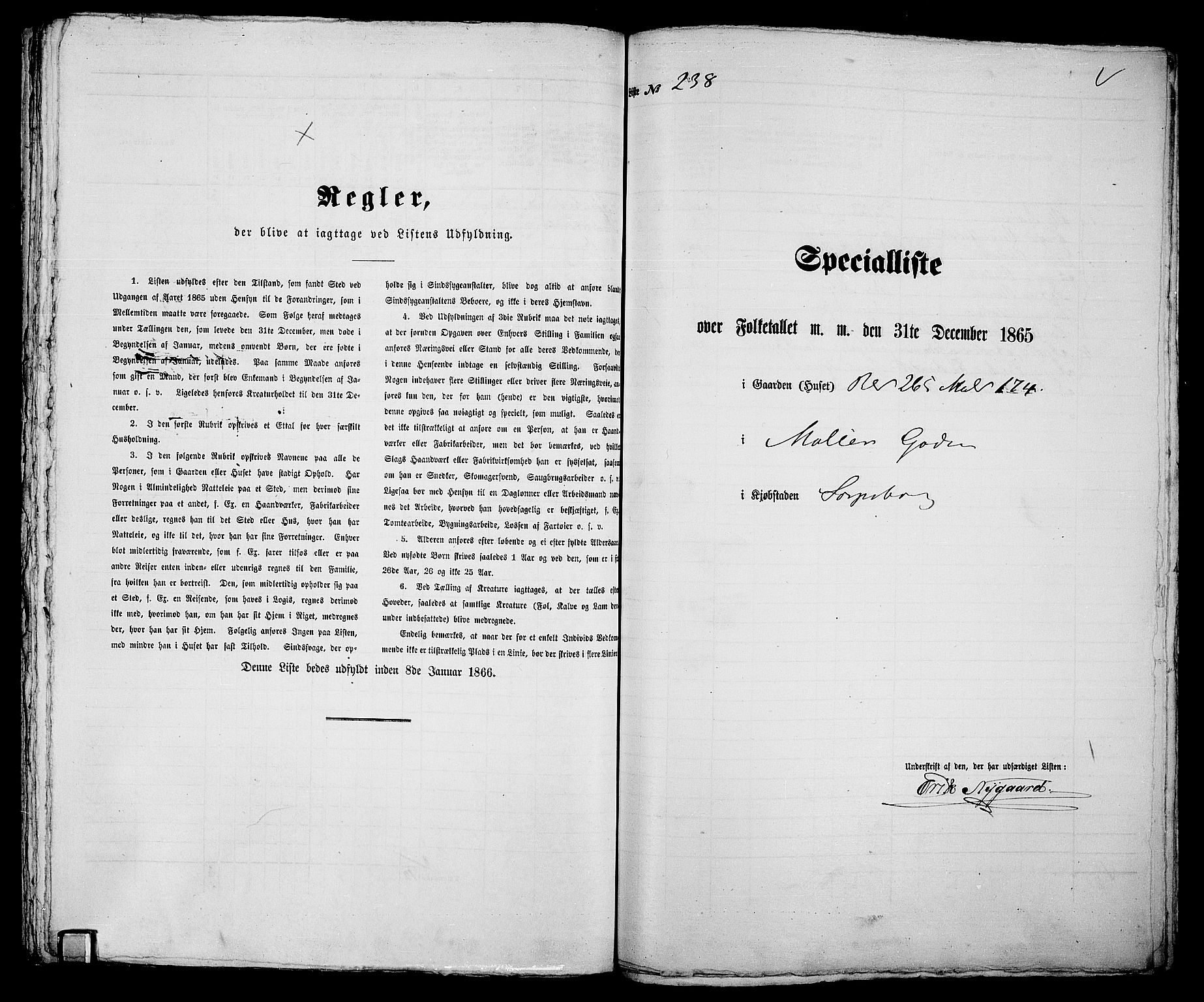 RA, 1865 census for Sarpsborg, 1865, p. 483