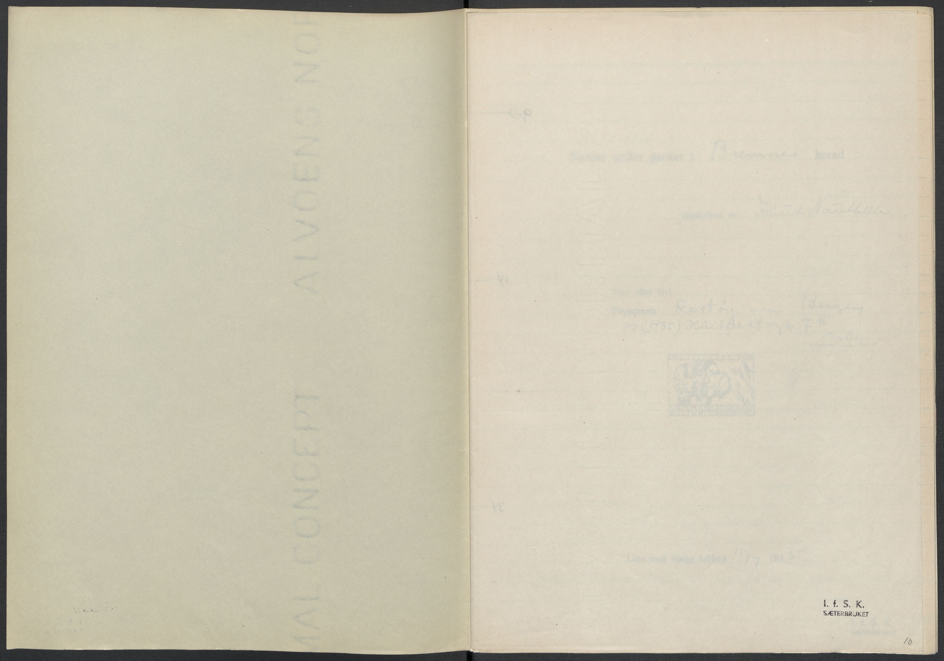 Instituttet for sammenlignende kulturforskning, AV/RA-PA-0424/F/Fc/L0009/0003: Eske B9: / Hordaland (perm XXIV), 1933-1938