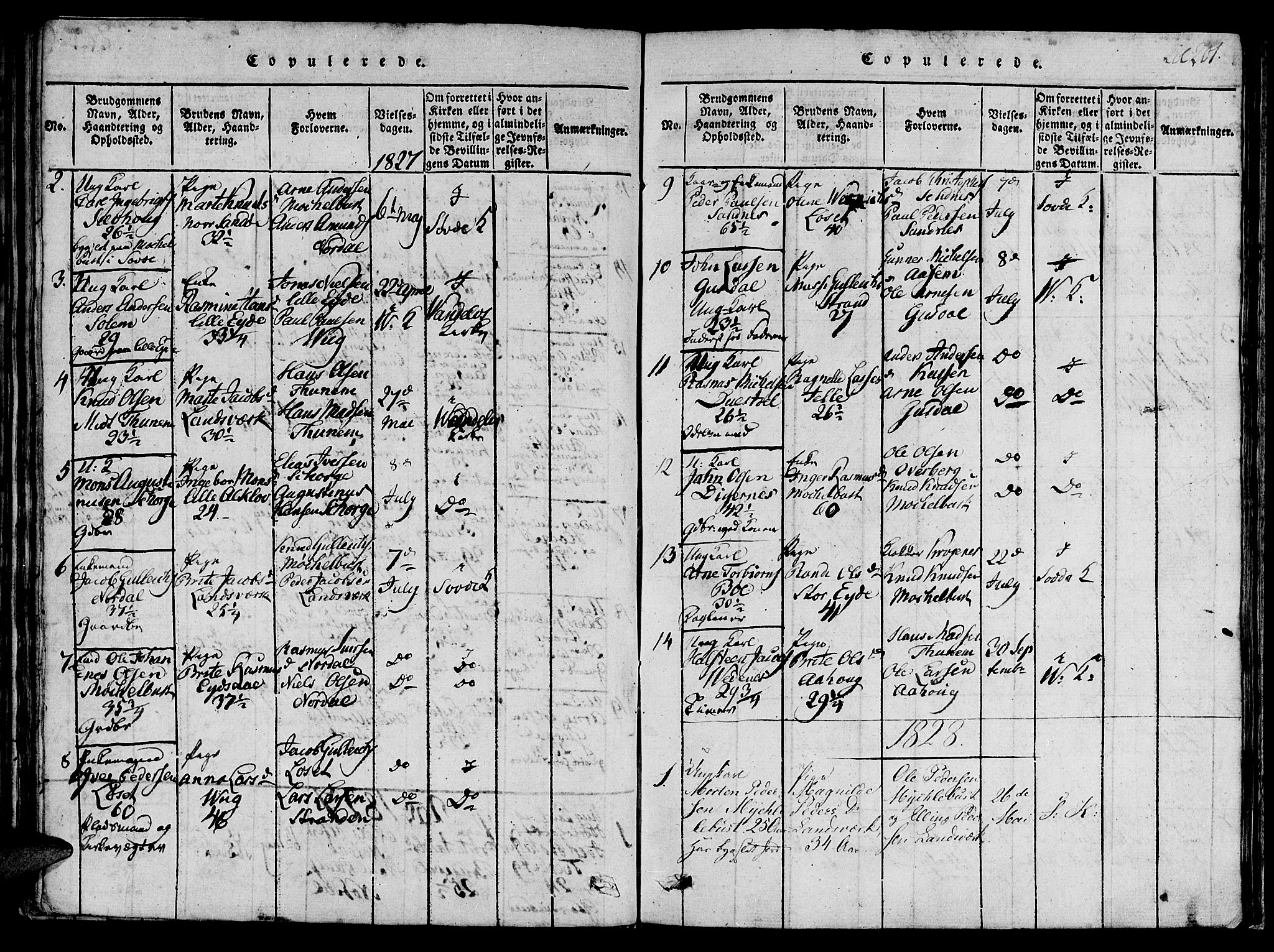 Ministerialprotokoller, klokkerbøker og fødselsregistre - Møre og Romsdal, AV/SAT-A-1454/501/L0004: Parish register (official) no. 501A04, 1816-1831, p. 201