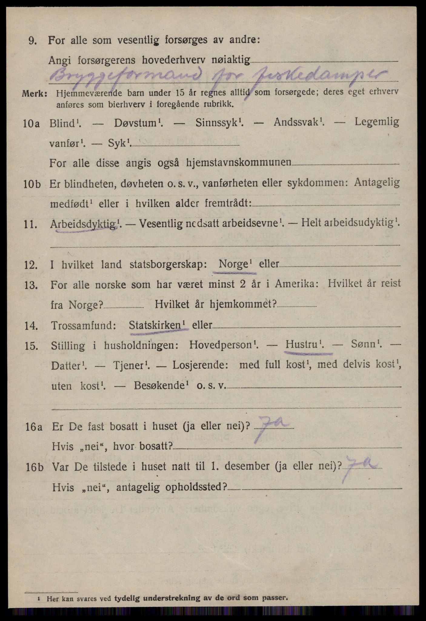 SAT, 1920 census for Hareid, 1920, p. 1382