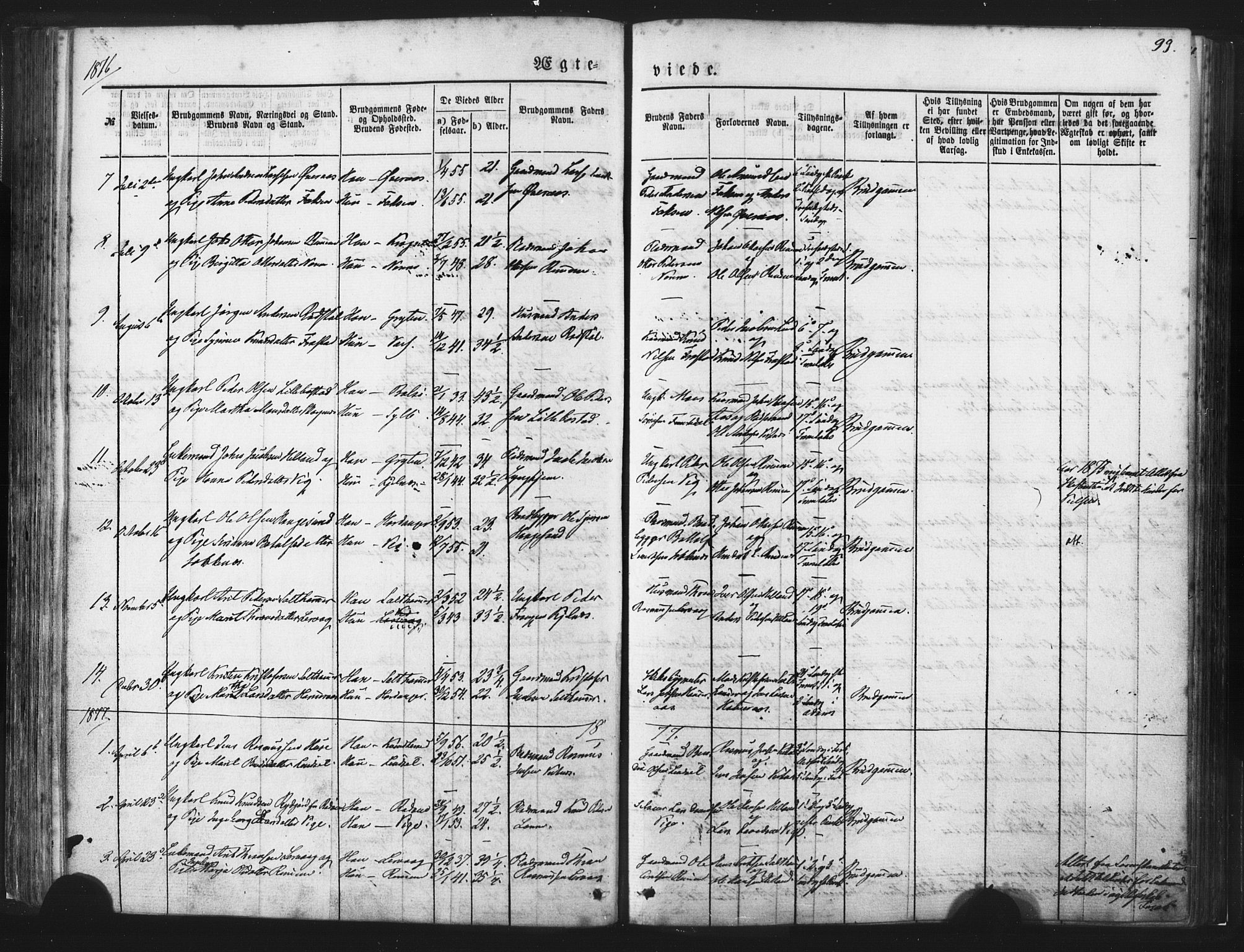 Ministerialprotokoller, klokkerbøker og fødselsregistre - Møre og Romsdal, AV/SAT-A-1454/539/L0530: Parish register (official) no. 539A03, 1872-1886, p. 99