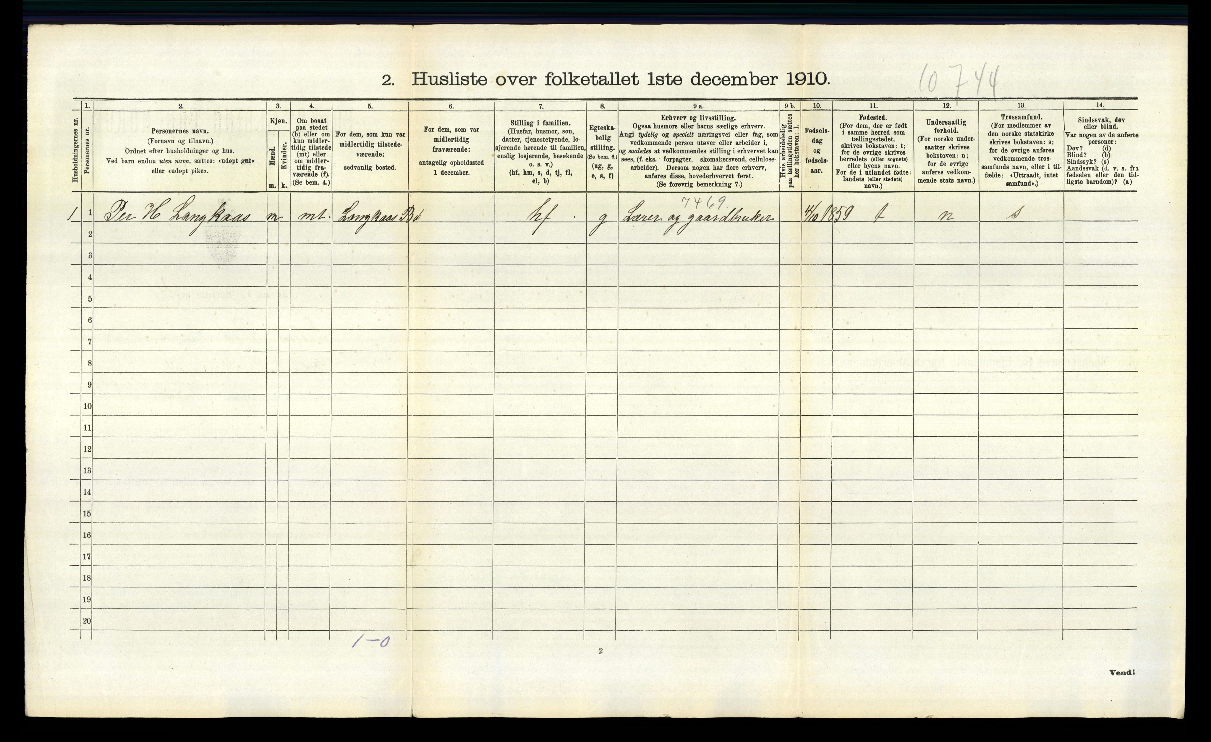 RA, 1910 census for Bø, 1910, p. 1028