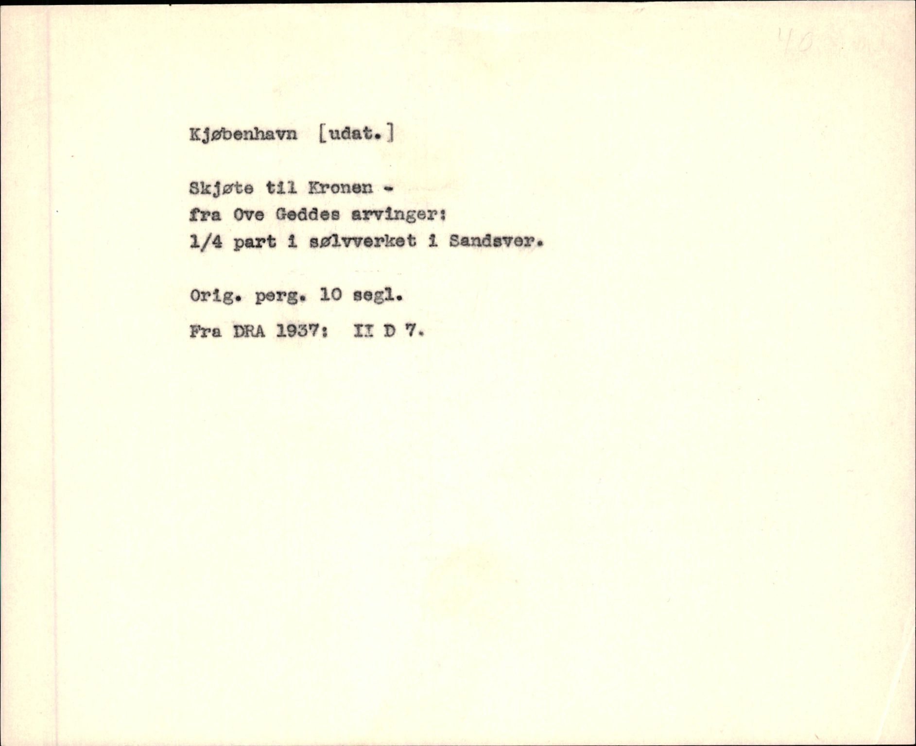 Riksarkivets diplomsamling, AV/RA-EA-5965/F35/F35f/L0002: Regestsedler: Diplomer fra DRA 1937 og 1996, p. 187