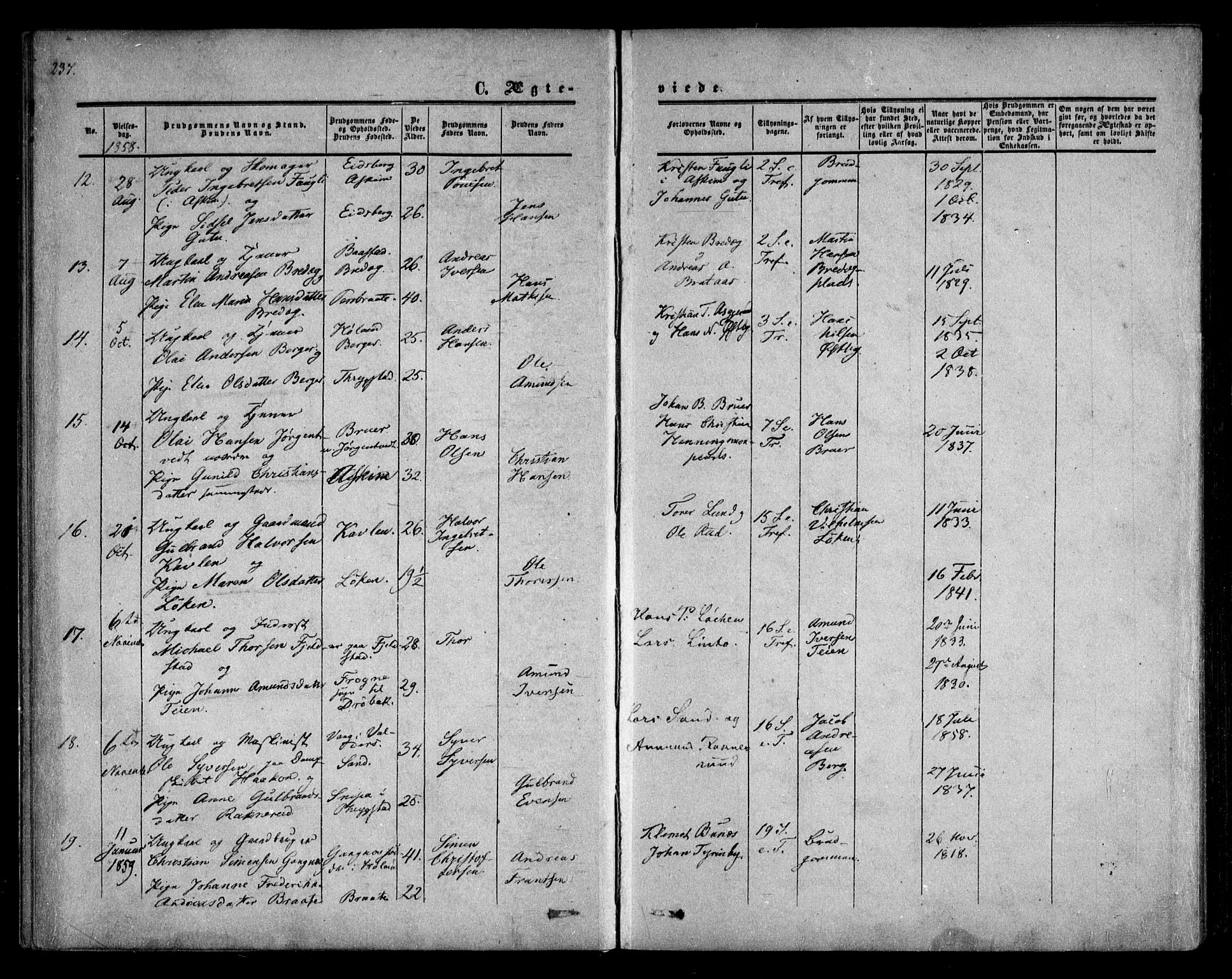 Trøgstad prestekontor Kirkebøker, SAO/A-10925/F/Fa/L0008.b: Parish register (official) no. I 8B, 1855-1864, p. 237