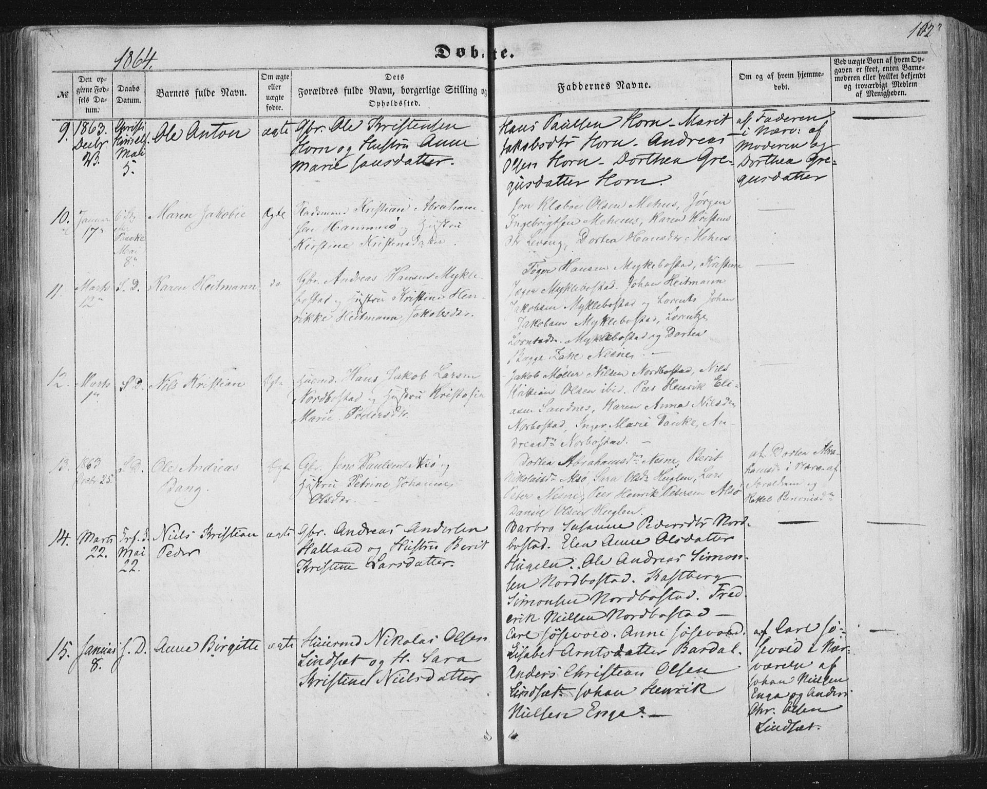 Ministerialprotokoller, klokkerbøker og fødselsregistre - Nordland, AV/SAT-A-1459/838/L0550: Parish register (official) no. 838A08, 1855-1865, p. 102