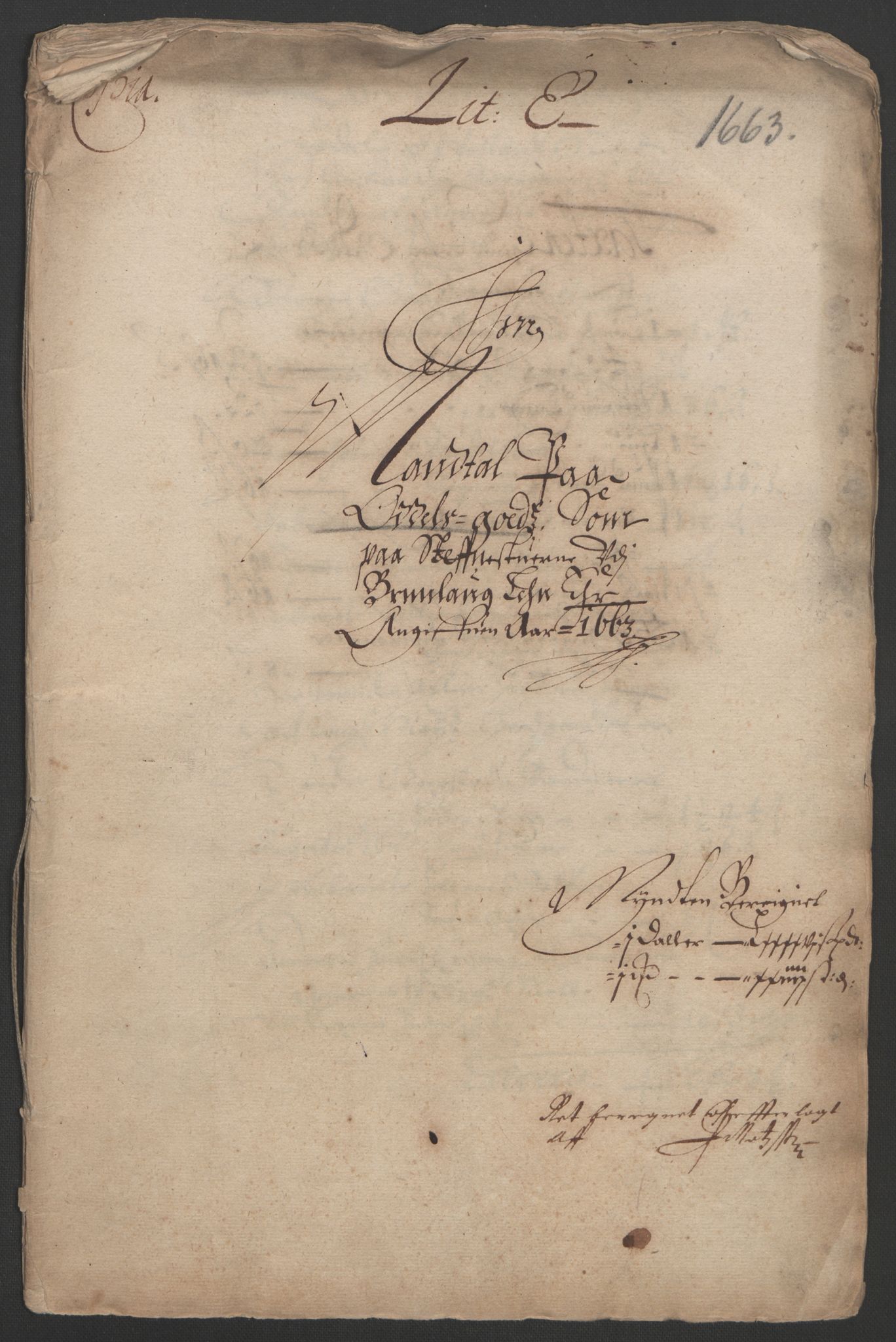 Rentekammeret inntil 1814, Reviderte regnskaper, Fogderegnskap, RA/EA-4092/R33/L1963: Fogderegnskap Larvik grevskap, 1662-1664, p. 139