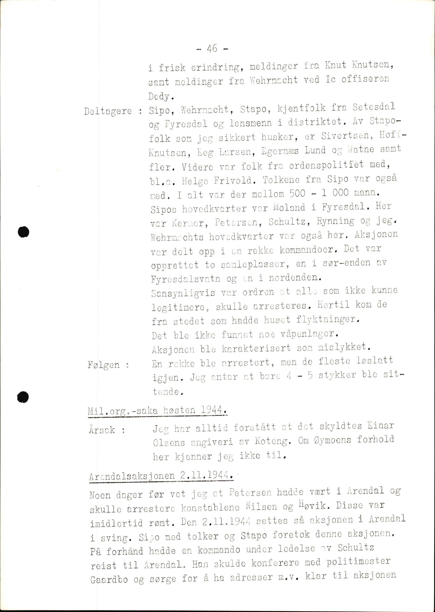 Rudolf Kerner - rapporter, AV/SAK-D/1272/F/L0001: Rapporter vedr. det tyske sikkerhetspolitiets aksjoner, 1946, p. 46