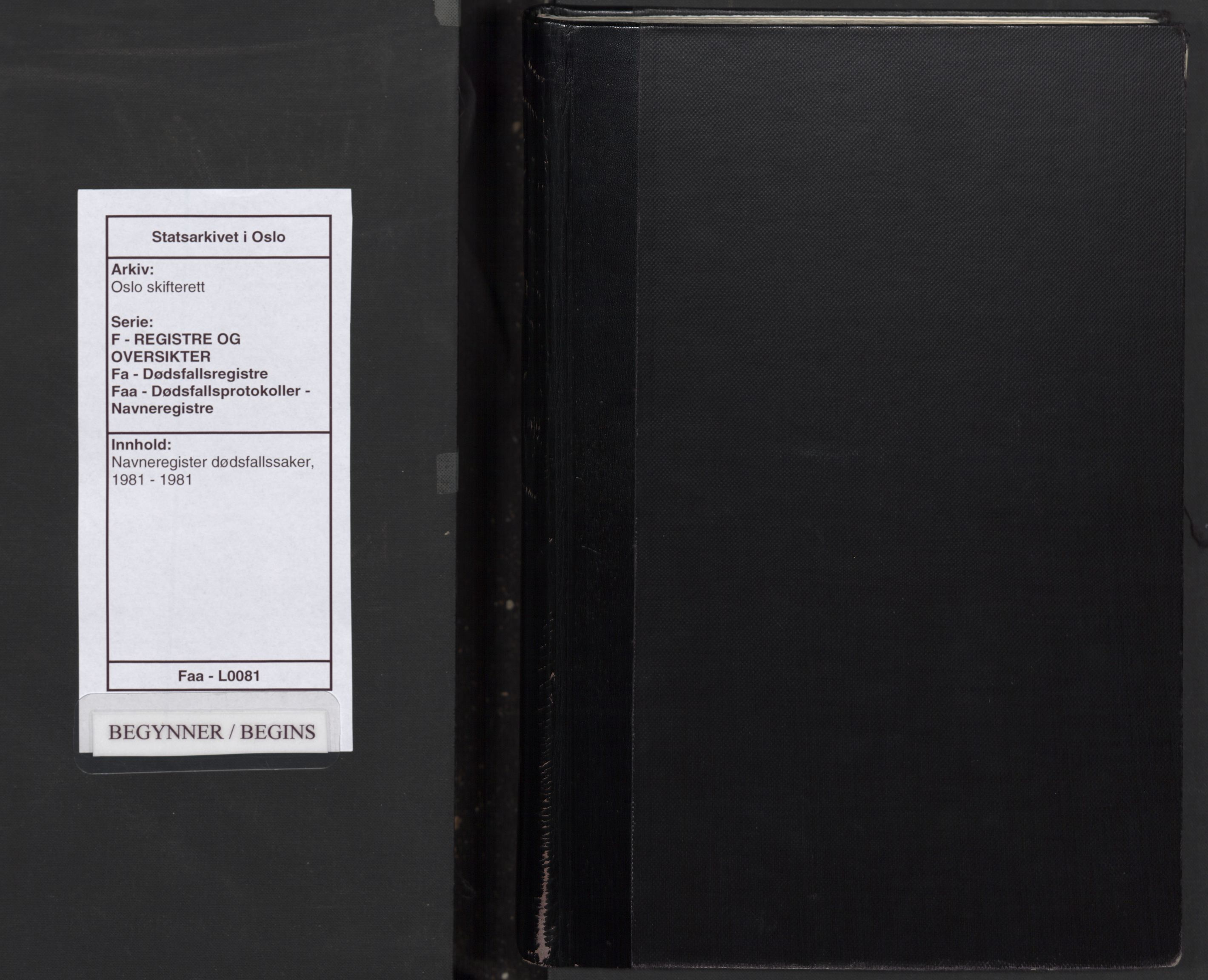 Oslo skifterett, AV/SAO-A-10383/F/Fa/Faa/L0081: Navneregister dødsfallssaker, 1981