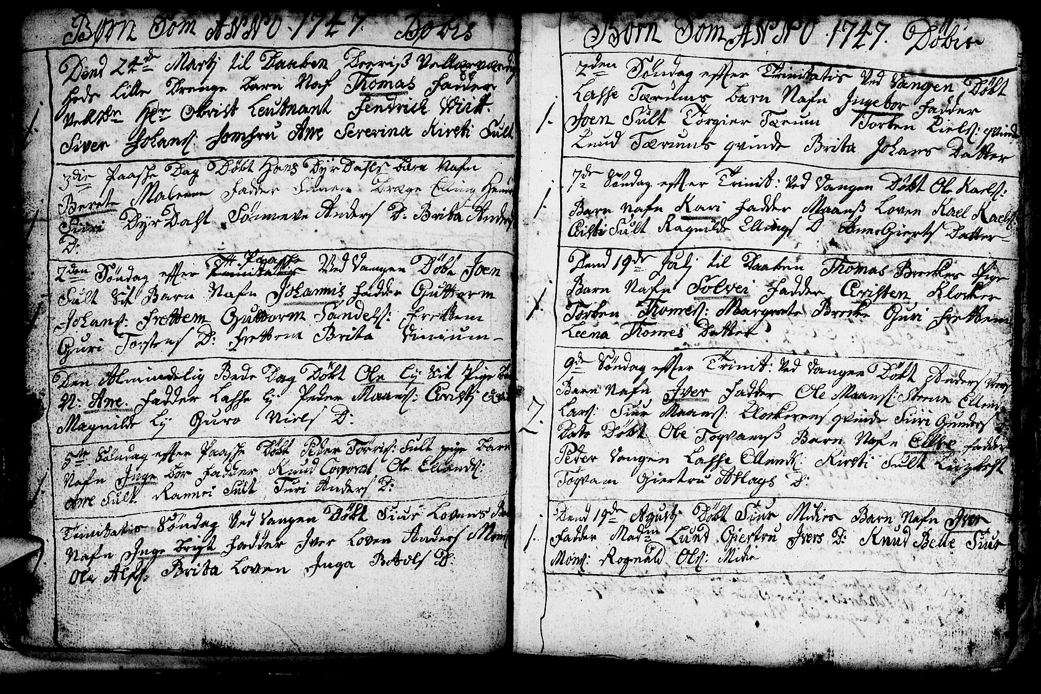 Aurland sokneprestembete, SAB/A-99937/H/Ha/Haa/L0003: Parish register (official) no. A 3, 1735-1761, p. 49