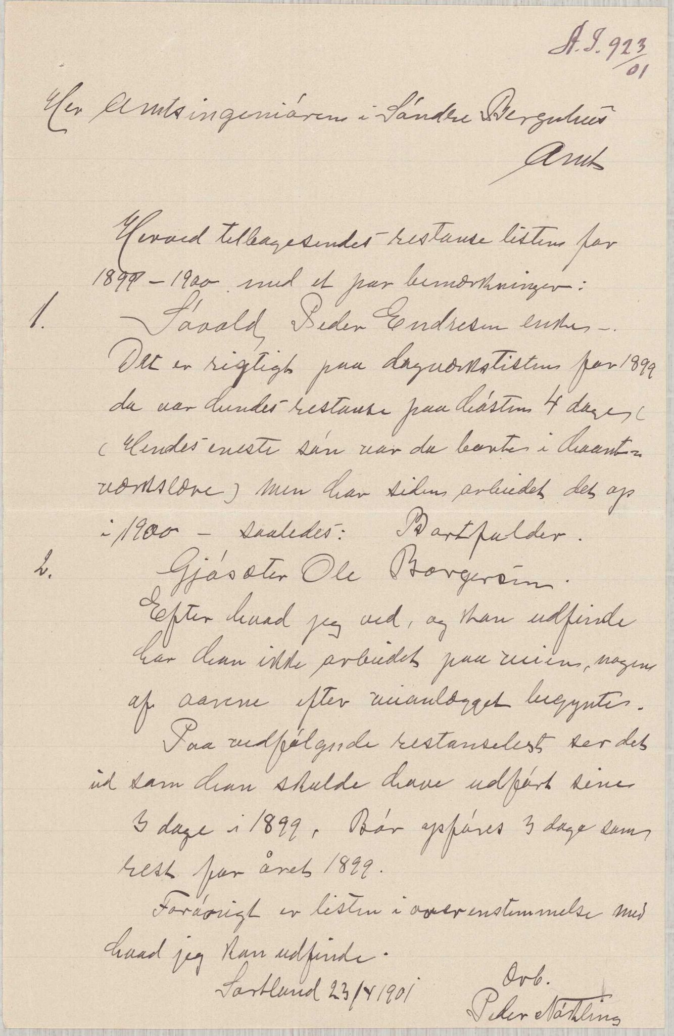 Finnaas kommune. Formannskapet, IKAH/1218a-021/E/Ea/L0002/0001: Rekneskap for veganlegg / Rekneskap for veganlegget Urangsvåg - Mælandsvåg, 1898-1900, p. 191