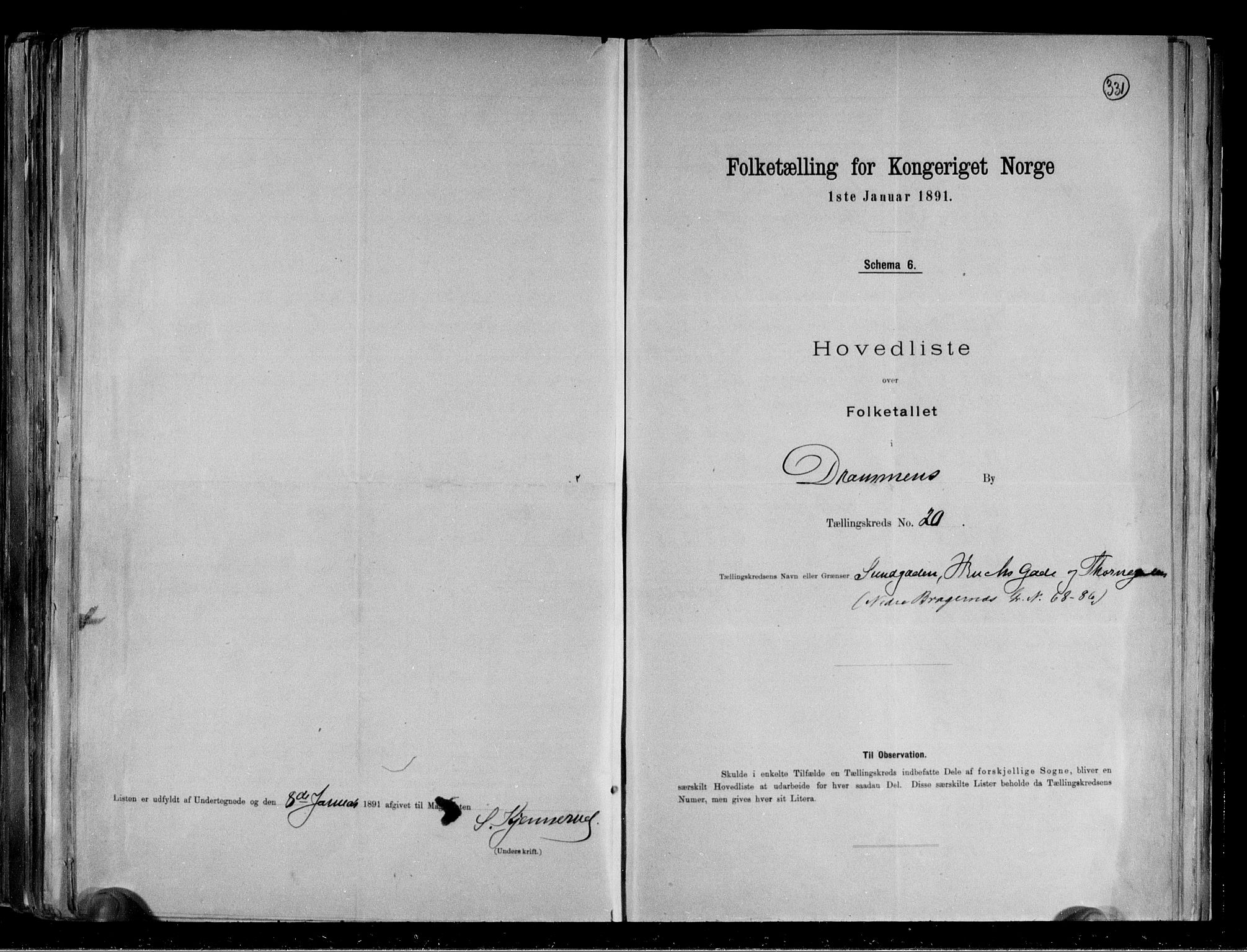 RA, 1891 census for 0602 Drammen, 1891, p. 46