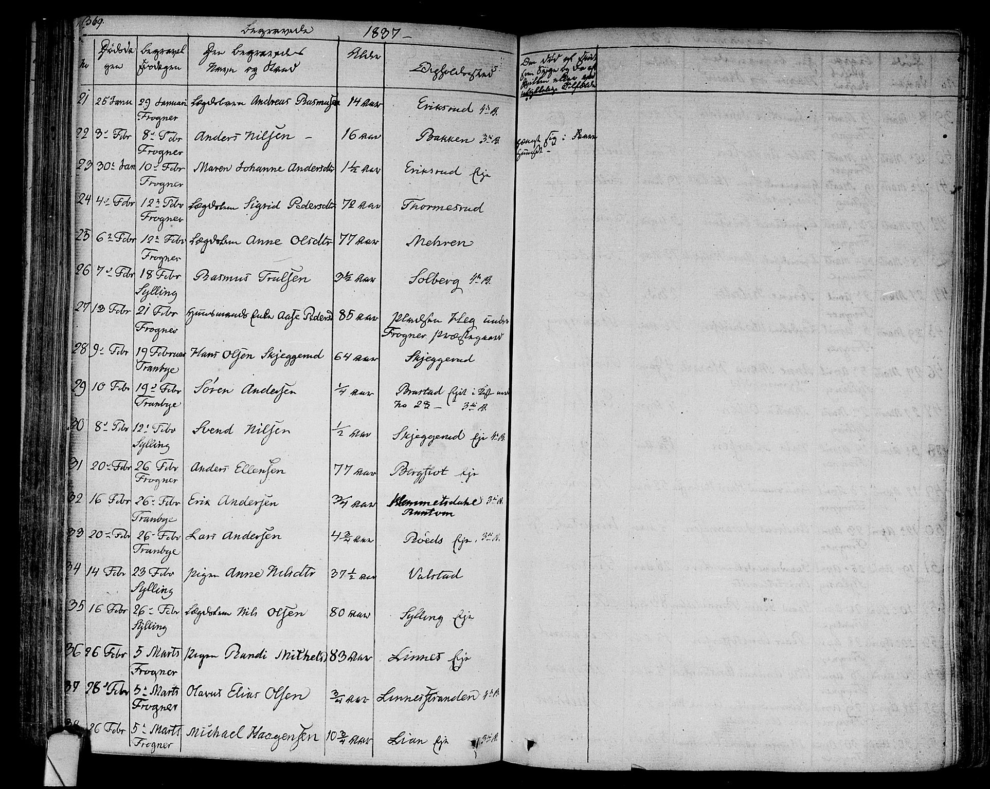 Lier kirkebøker, SAKO/A-230/F/Fa/L0010: Parish register (official) no. I 10, 1827-1843, p. 369