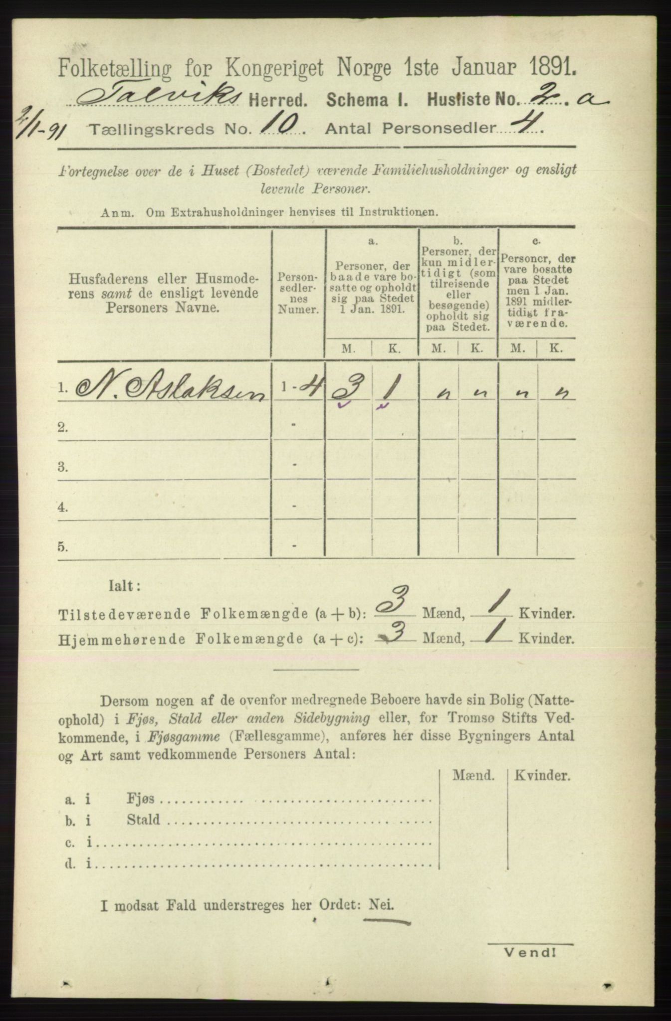 RA, 1891 census for 2013 Talvik, 1891, p. 2277