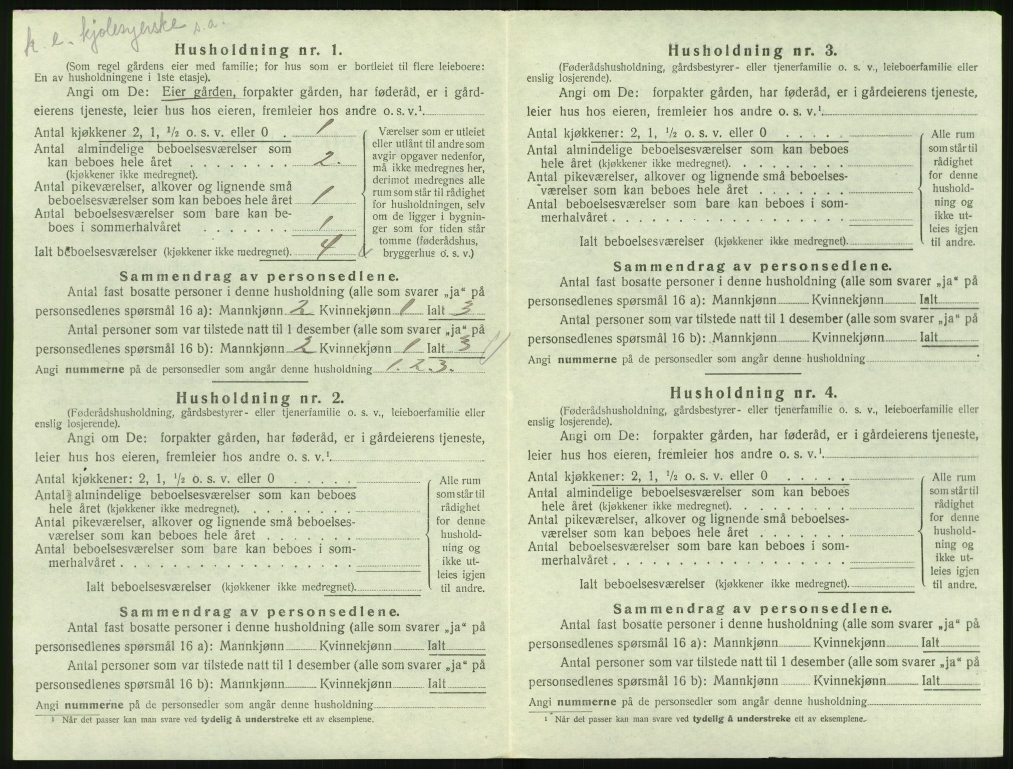 SAT, 1920 census for Hareid, 1920, p. 428