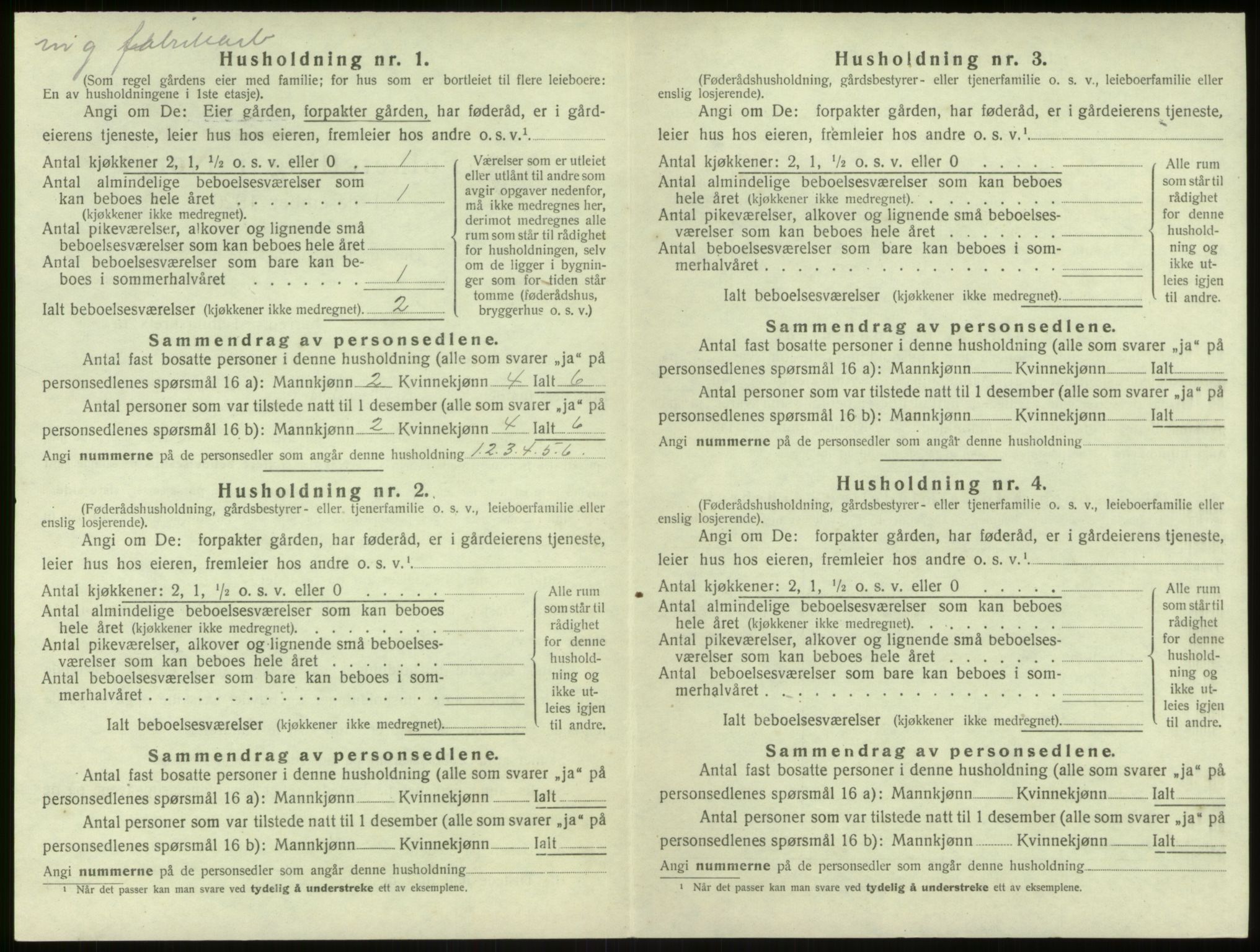 SAB, 1920 census for Hamre, 1920, p. 324