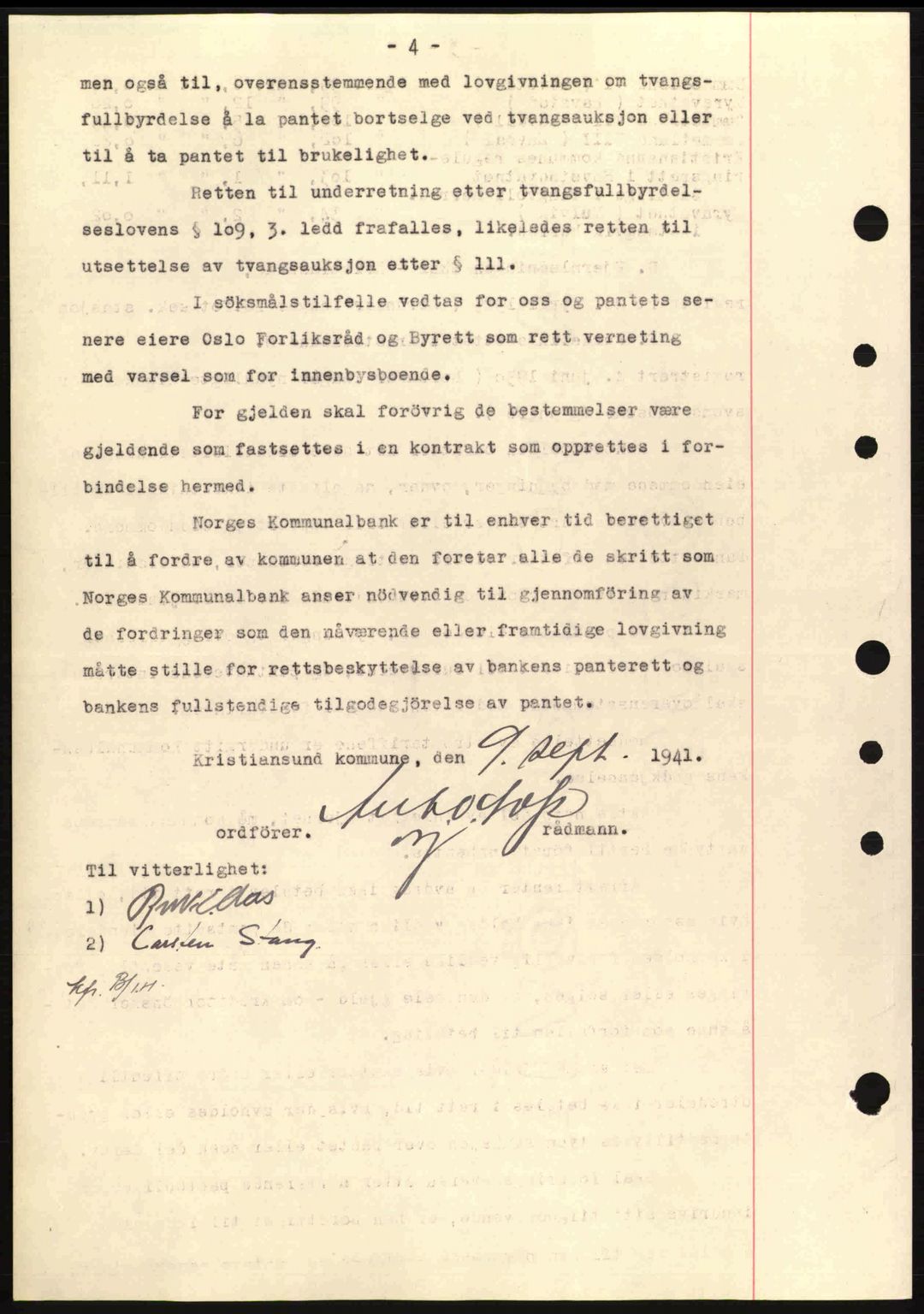 Nordmøre sorenskriveri, AV/SAT-A-4132/1/2/2Ca: Mortgage book no. B88, 1941-1942, Diary no: : 1594/1941