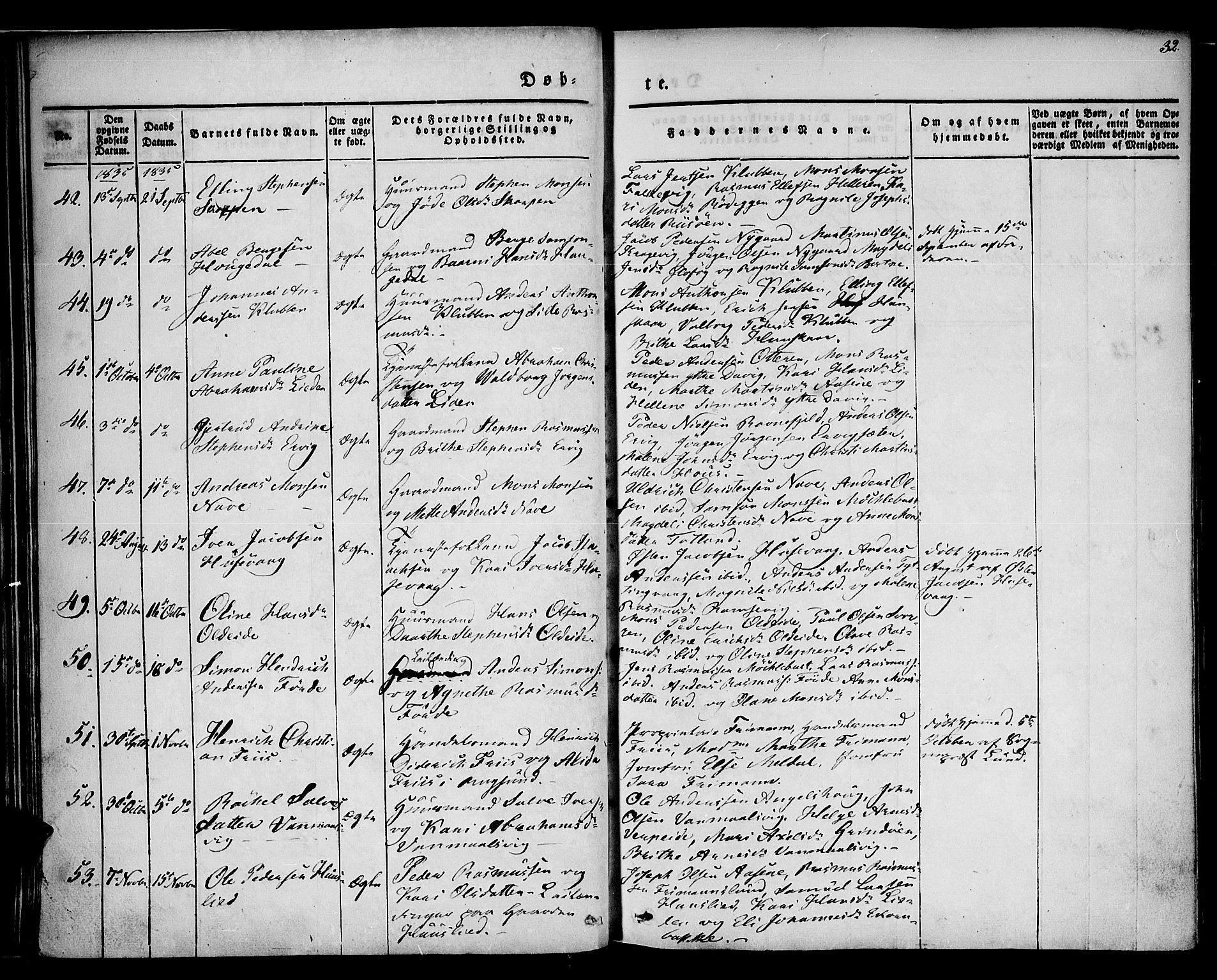 Davik sokneprestembete, AV/SAB-A-79701/H/Haa/Haaa/L0004: Parish register (official) no. A 4, 1830-1849, p. 32