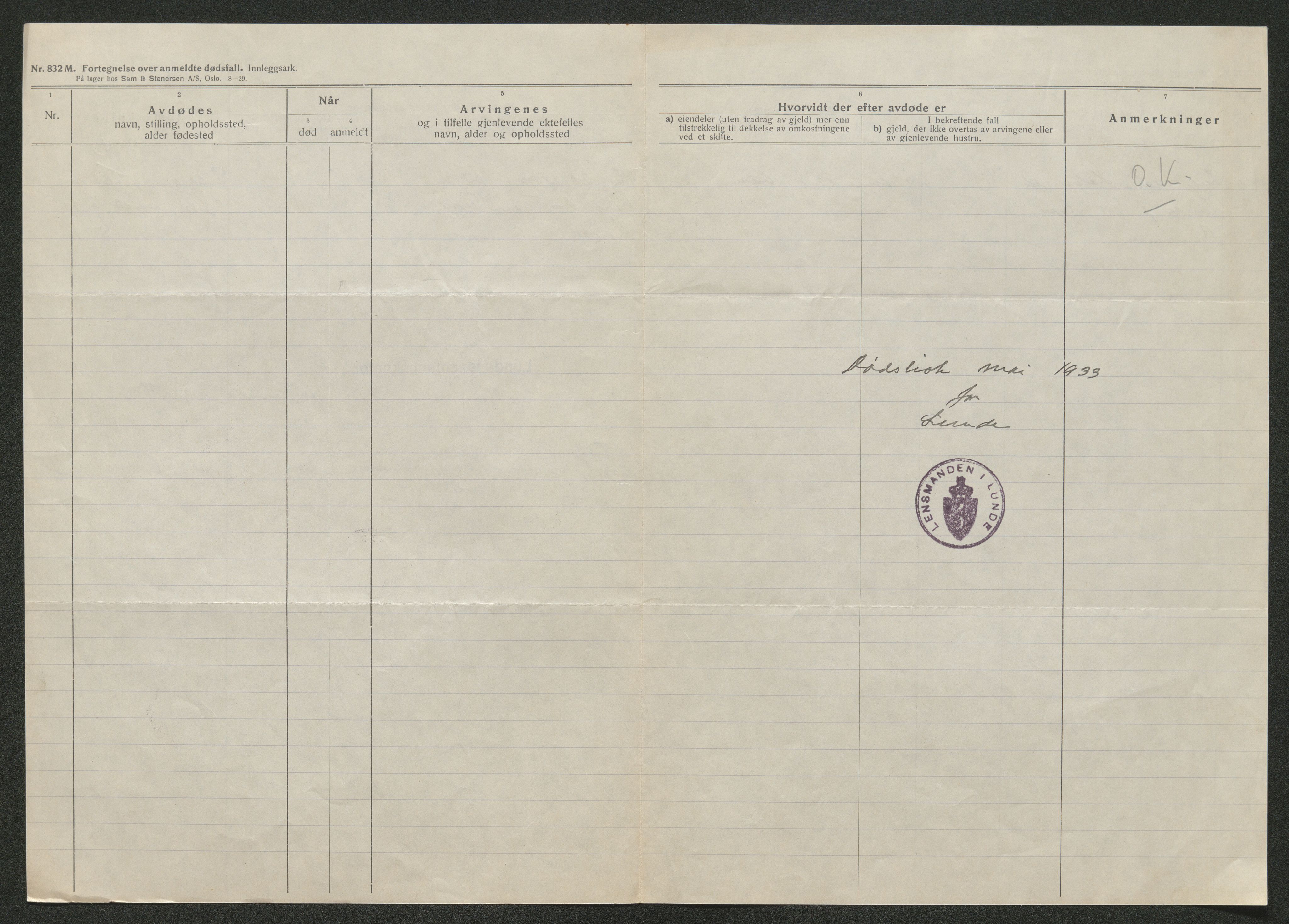 Nedre Telemark sorenskriveri, AV/SAKO-A-135/H/Ha/Hab/L0008: Dødsfallsfortegnelser
, 1931-1935, p. 773