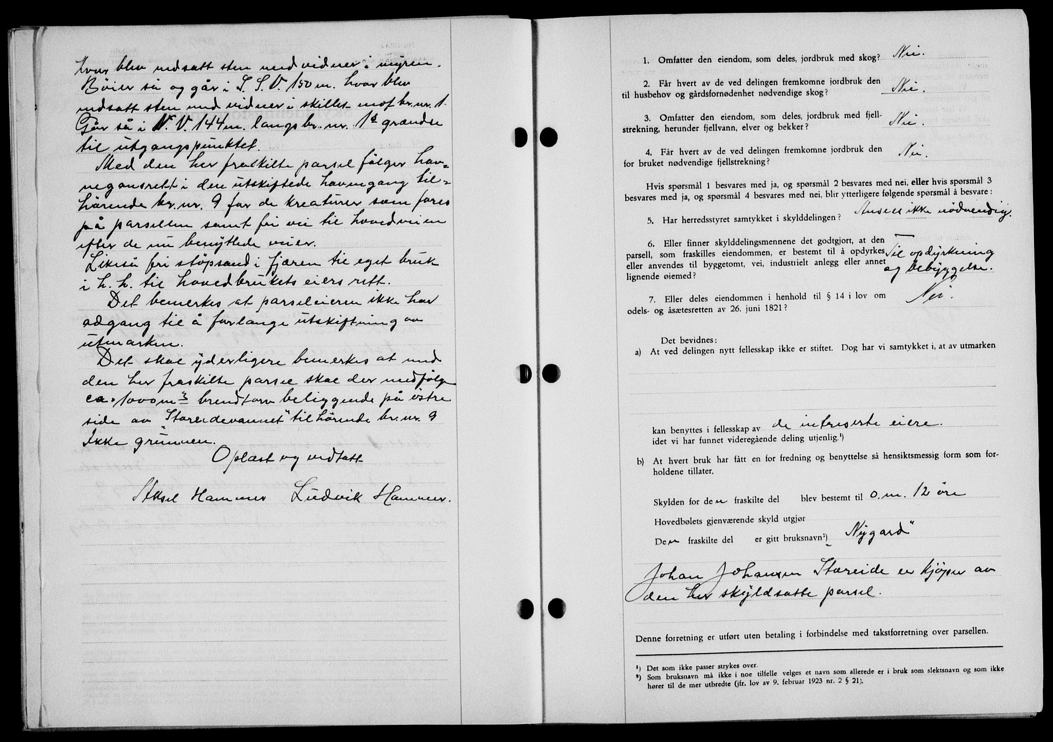 Lofoten sorenskriveri, SAT/A-0017/1/2/2C/L0005a: Mortgage book no. 5a, 1939-1939, Diary no: : 2647/1938