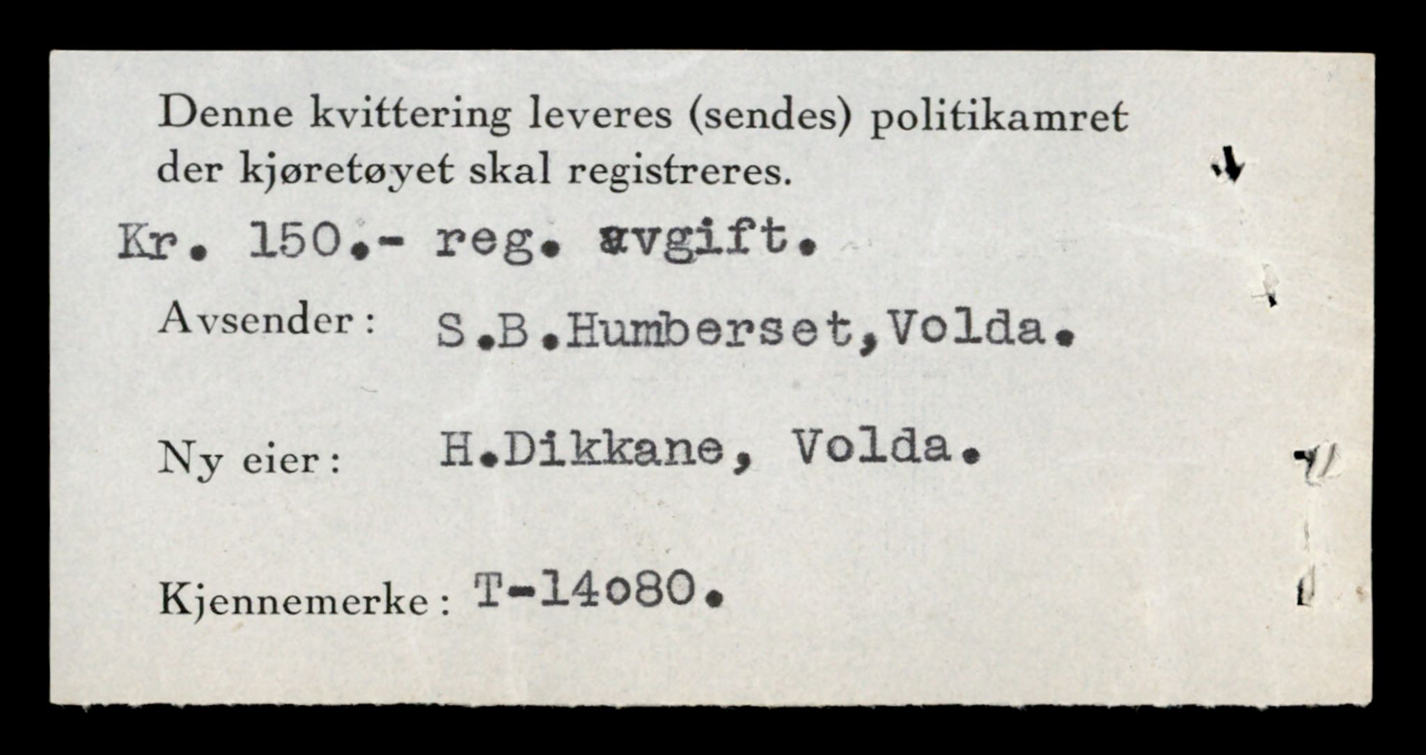 Møre og Romsdal vegkontor - Ålesund trafikkstasjon, AV/SAT-A-4099/F/Fe/L0043: Registreringskort for kjøretøy T 14080 - T 14204, 1927-1998, p. 12