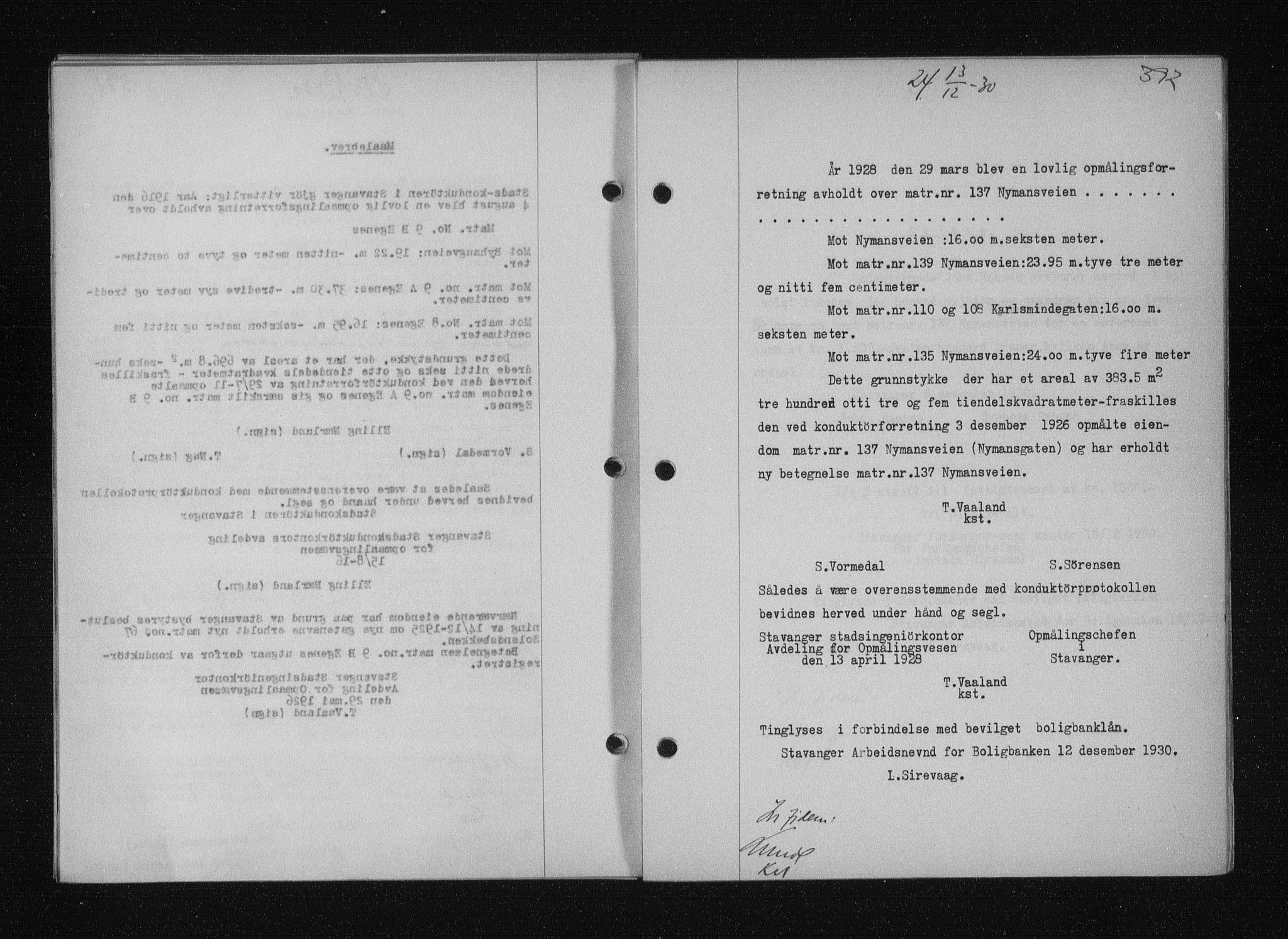 Stavanger byfogd, SAST/A-101408/001/4/41/410/410BB/L0058: Mortgage book no. 48, 1930-1931, Deed date: 13.12.1930