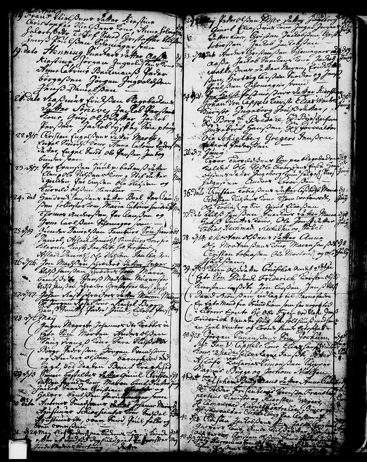 Skien kirkebøker, SAKO/A-302/F/Fa/L0002: Parish register (official) no. 2, 1716-1757, p. 126