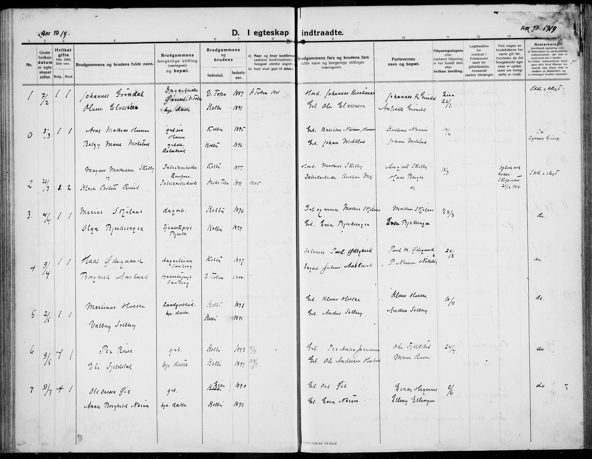 Kolbu prestekontor, AV/SAH-PREST-110/H/Ha/Haa/L0002: Parish register (official) no. 2, 1912-1926, p. 207