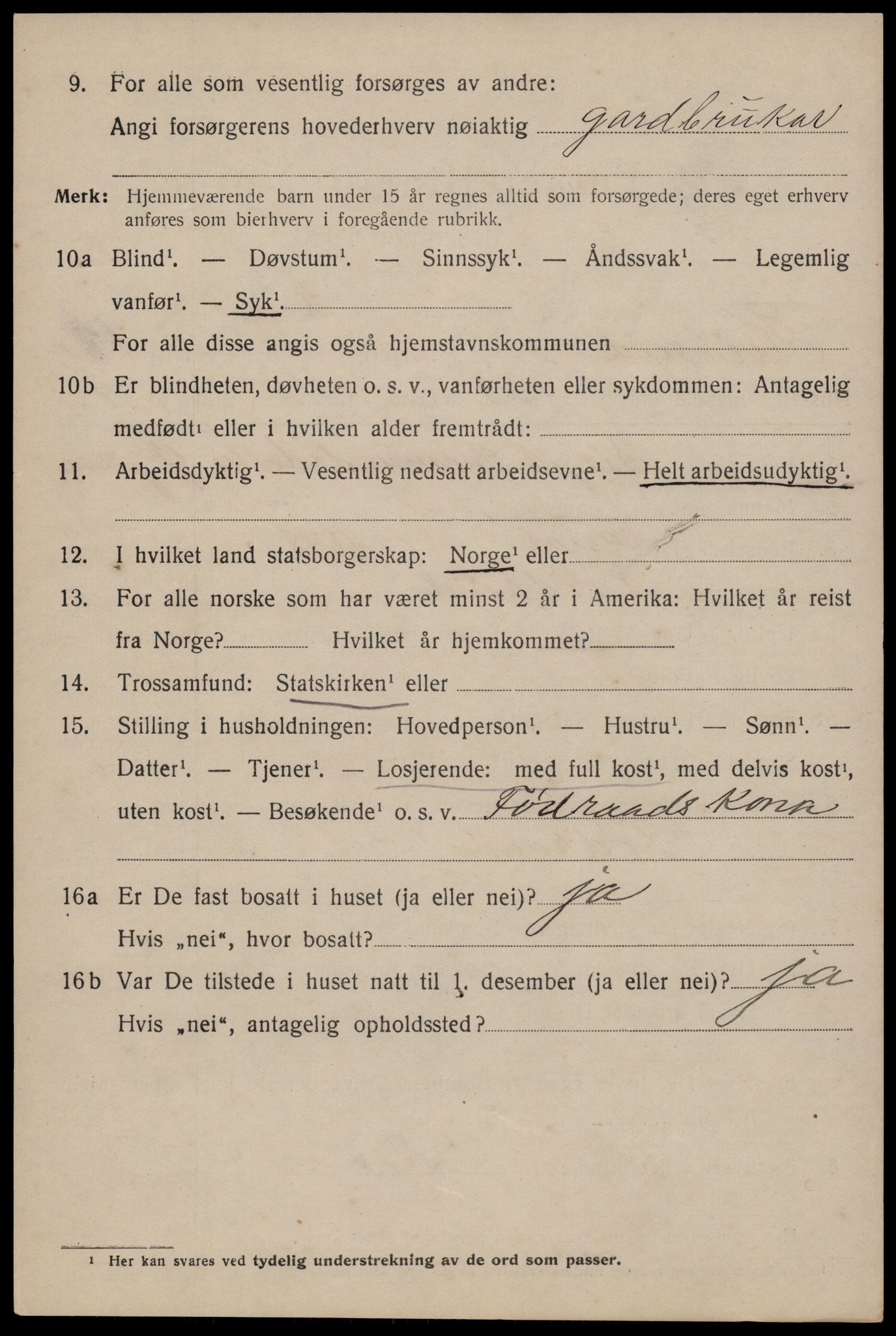 SAKO, 1920 census for Kviteseid, 1920, p. 6198